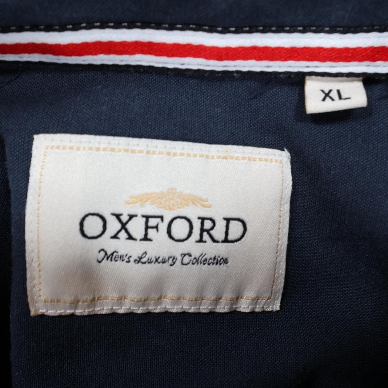 Oxford Men's XL Navy Blue Cotton Button Down Shirt - Casual Workwear - Thumbnail 7