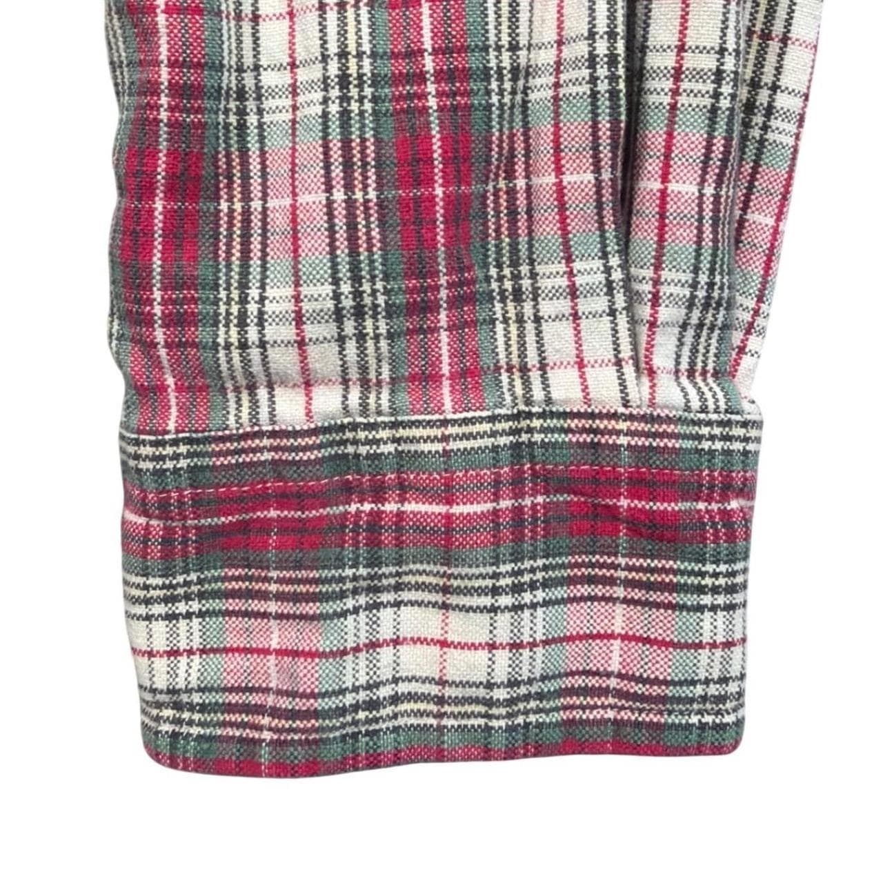 Vintage Britches Button Down Shirt Mens M Red Plaid Cotton Long Sleeve - Thumbnail 6