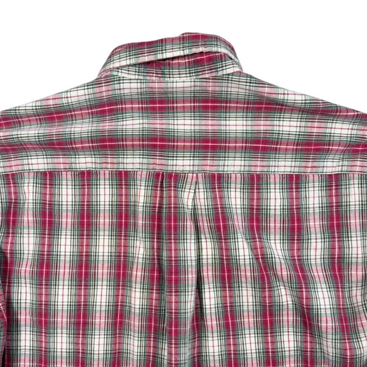Vintage Britches Button Down Shirt Mens M Red Plaid Cotton Long Sleeve - Thumbnail 5
