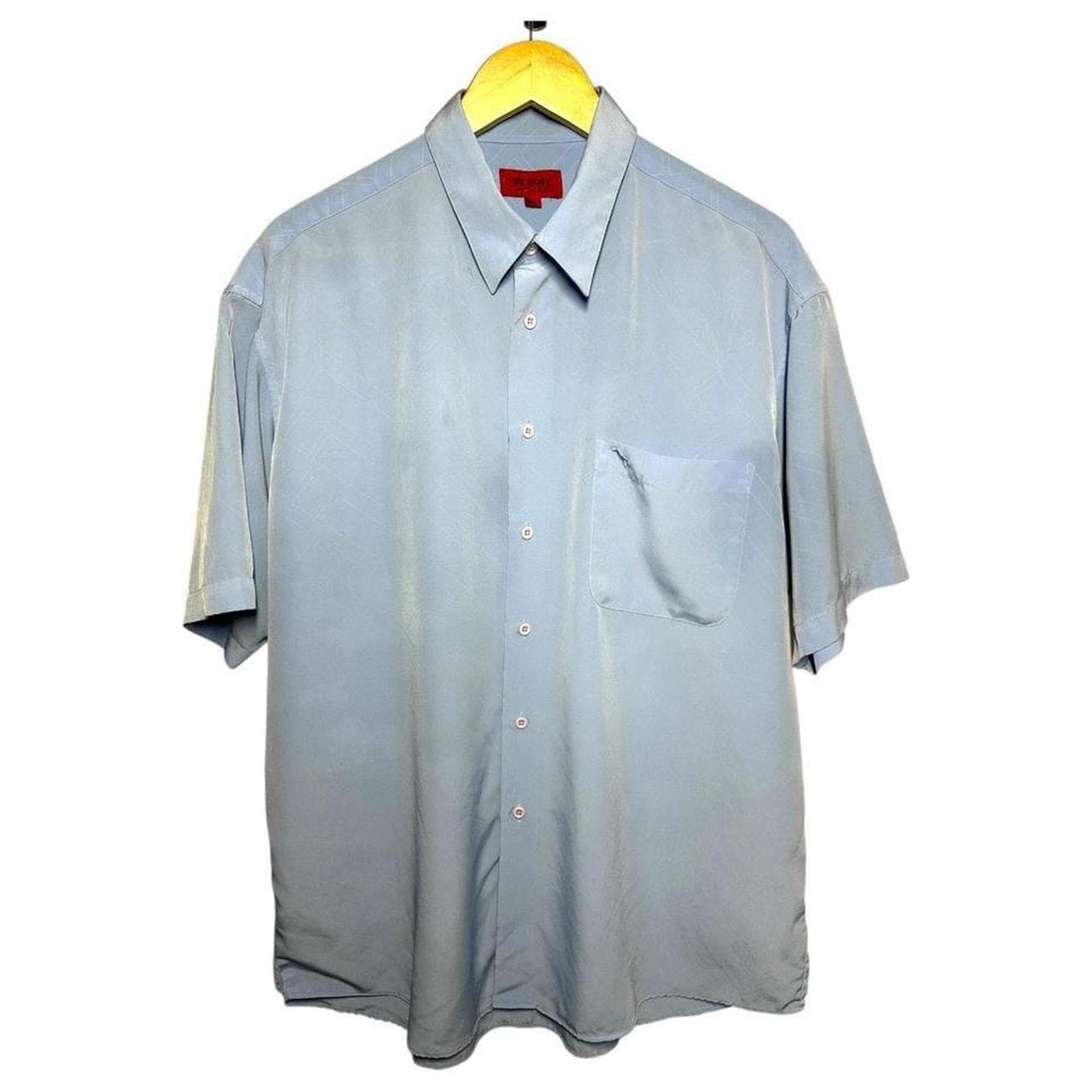 PLATINI Silky Short Sleeve Shirt Light Blue – Size L - Thumbnail 2