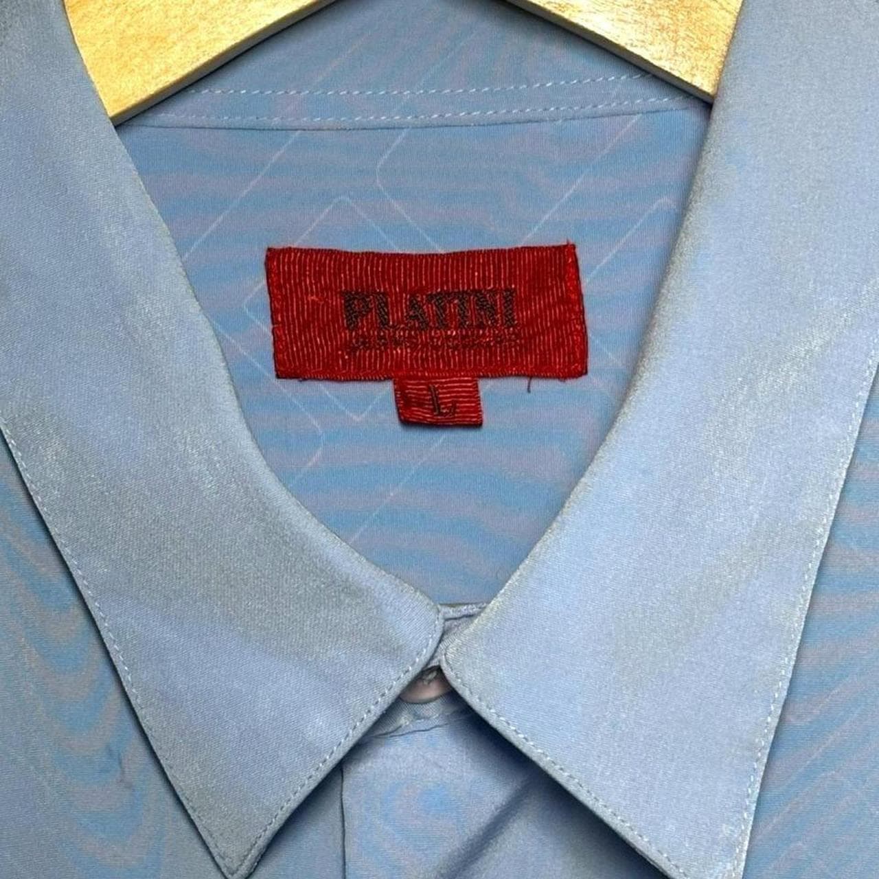 PLATINI Silky Short Sleeve Shirt Light Blue – Size L - Thumbnail 4