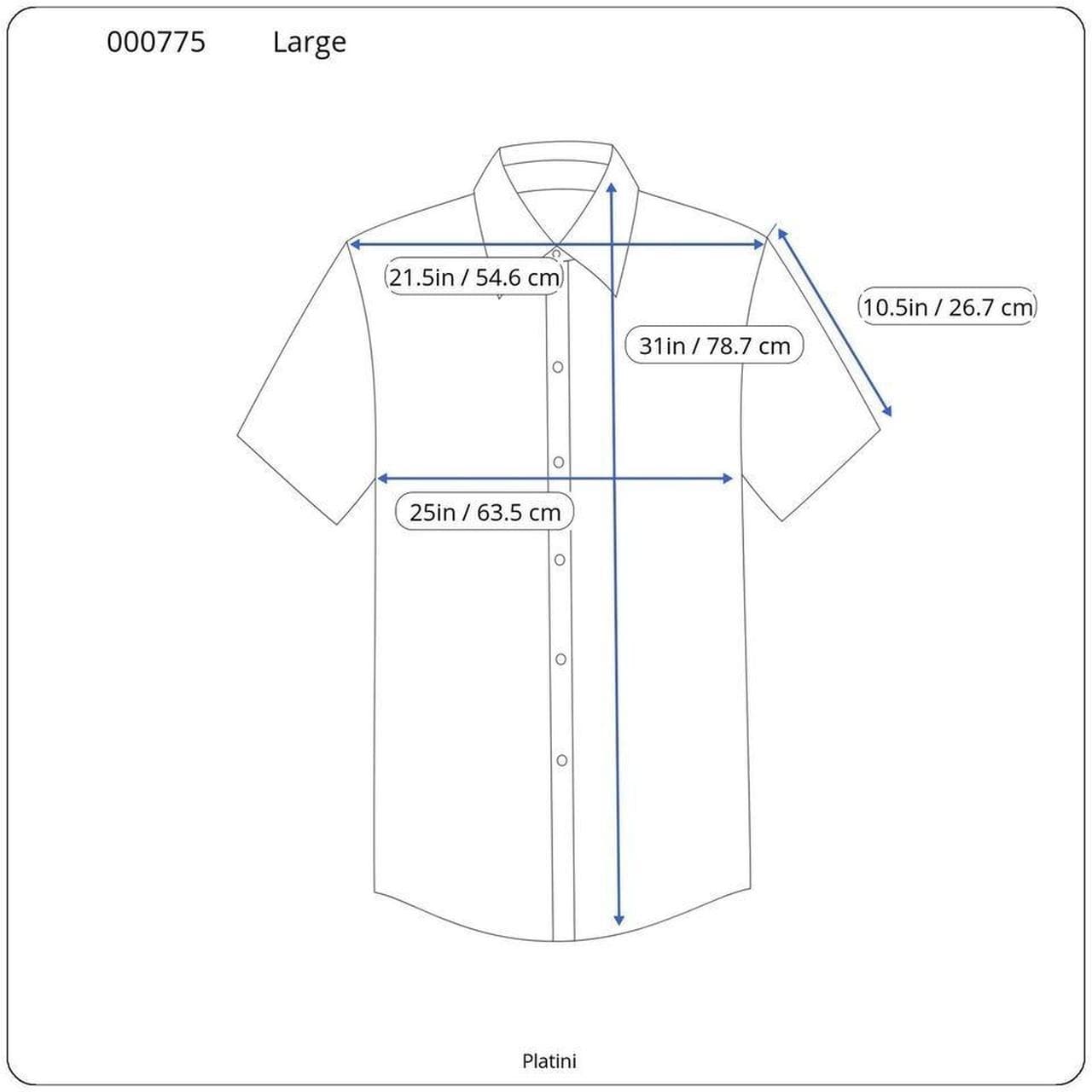 PLATINI Silky Short Sleeve Shirt Light Blue – Size L - Thumbnail 8