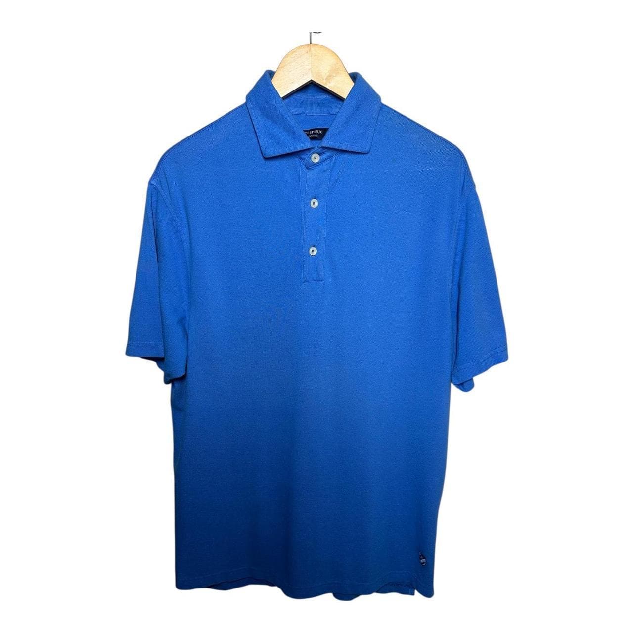 Cremieux Classics Pique Polo Royal Blue – Size L - Thumbnail 2