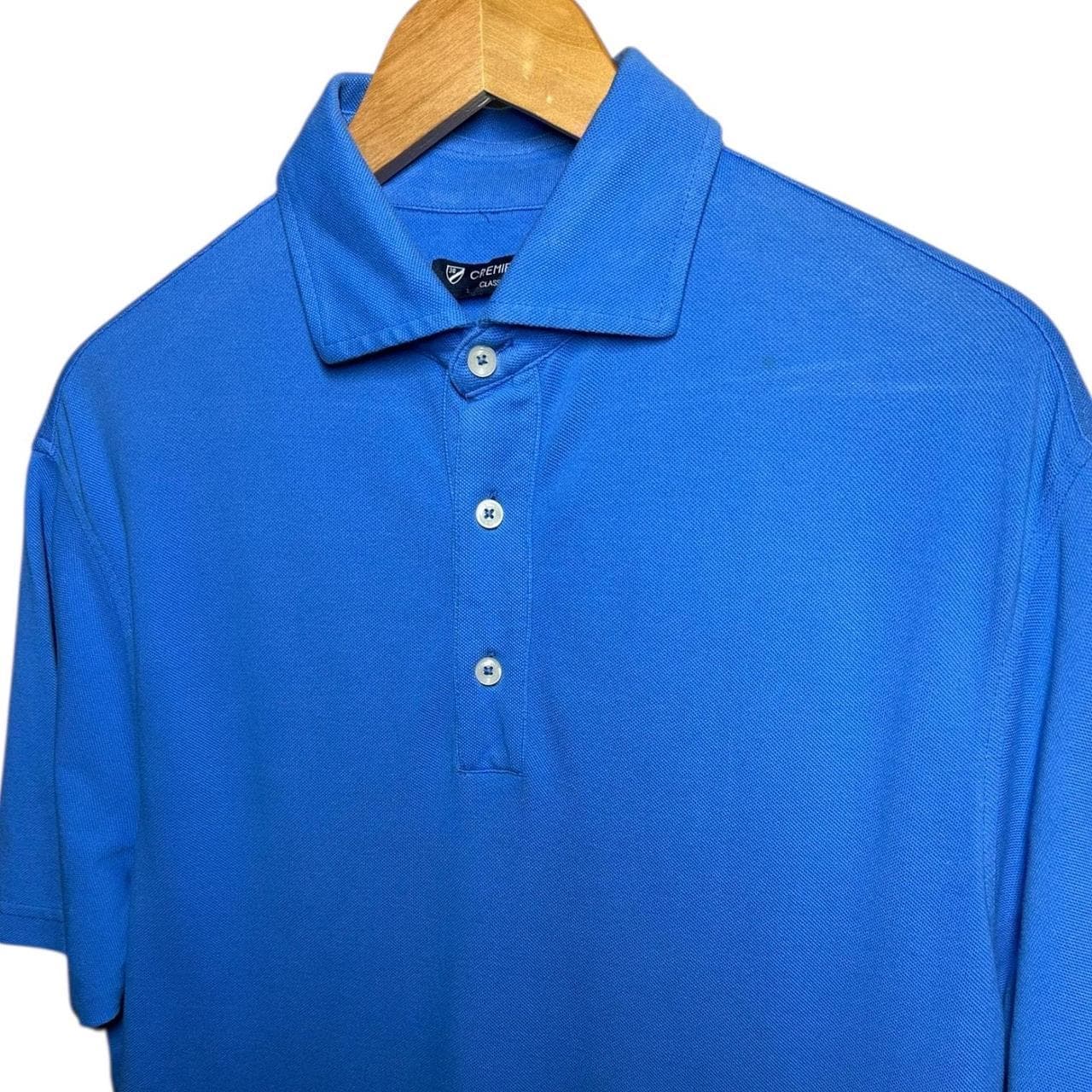 Cremieux Classics Pique Polo Royal Blue – Size L - Thumbnail 4