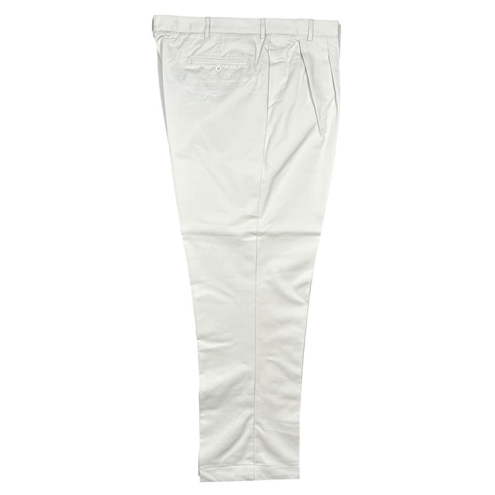 Lands‎ End Chino Pants Mens 44 Long Cream Pleated Cotton Stain Resistant - Thumbnail 2