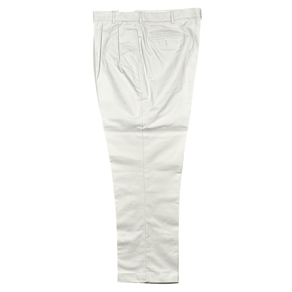 Lands‎ End Chino Pants Mens 44 Long Cream Pleated Cotton Stain Resistant - Thumbnail 3