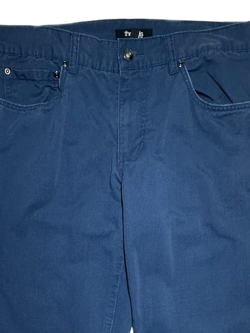 Threads Saks Fifth Avenue Men's Blue Relaxed Fit Chinos Size 30 - Thumbnail 3