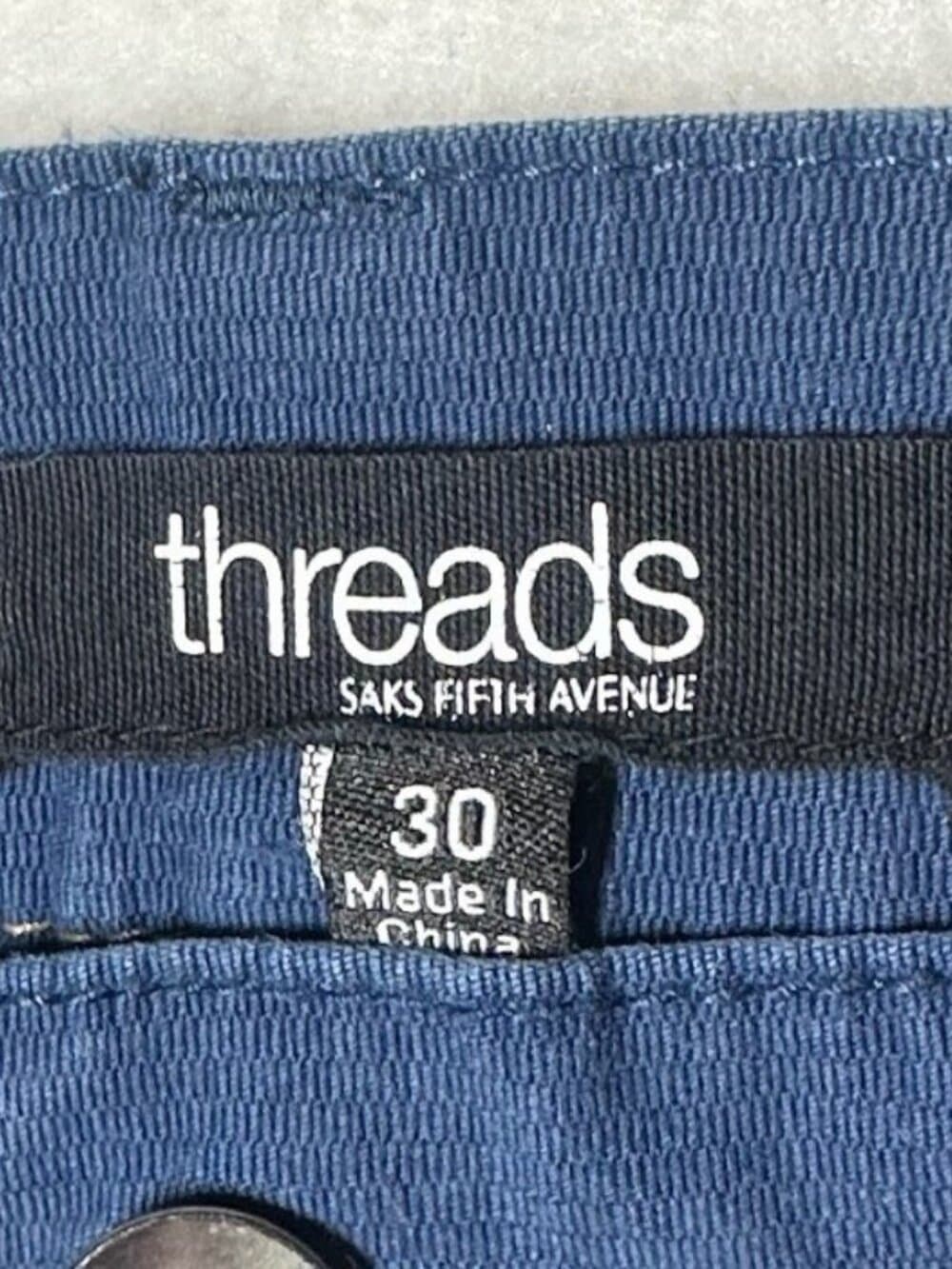 Threads Saks Fifth Avenue Men's Blue Relaxed Fit Chinos Size 30 - Thumbnail 5