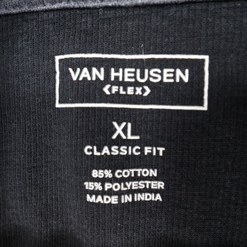 Van Heusen Pullover Mens XL Gray Excellent Quarter Zip Flex Classic Fit - Thumbnail 7
