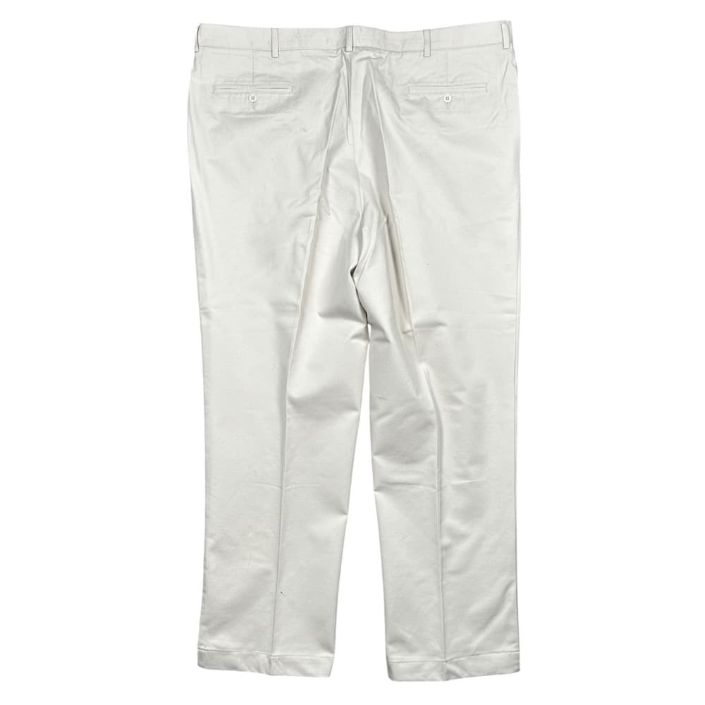 Lands‎ End Chino Pants Mens 44 Long Cream Pleated Cotton Stain Resistant - Thumbnail 5