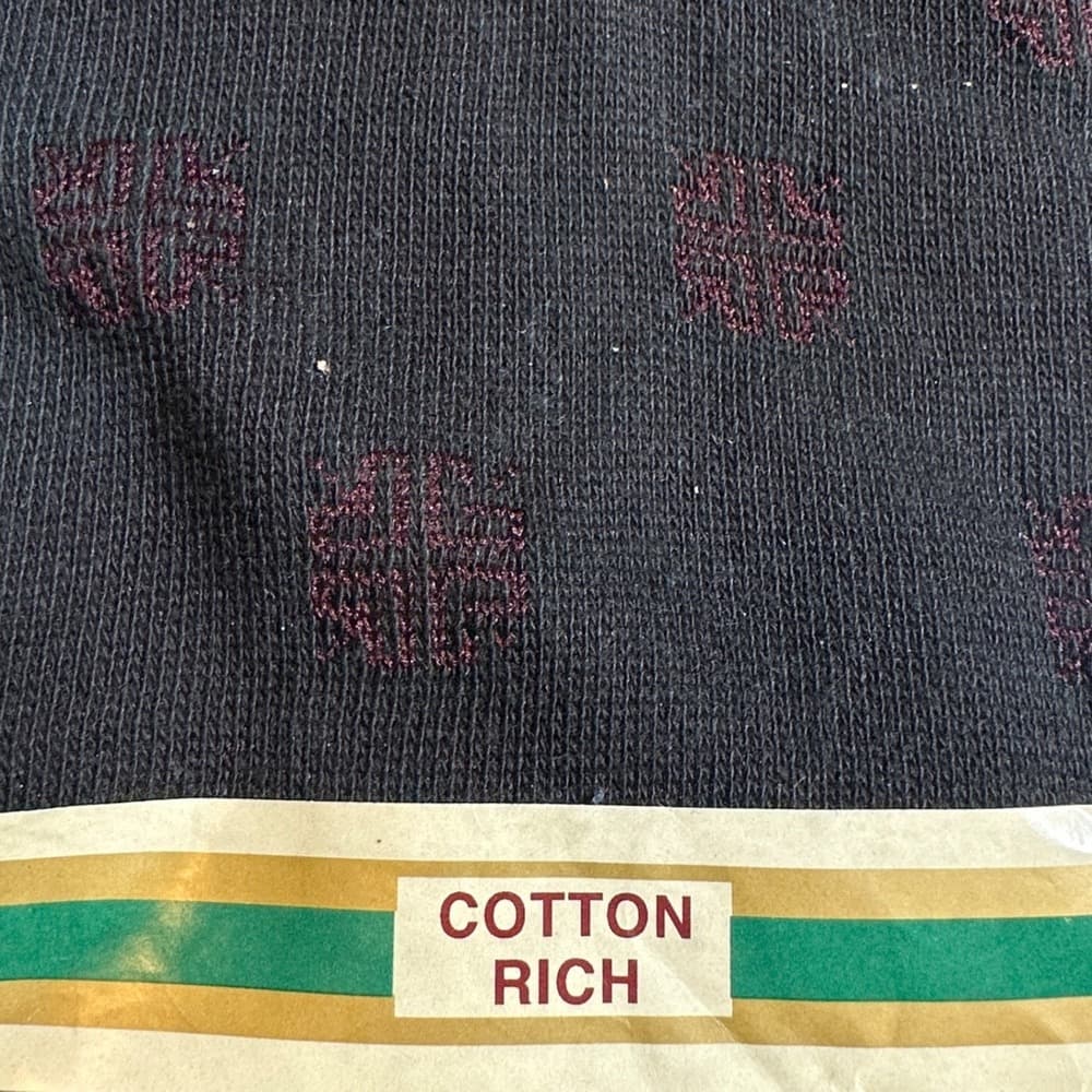 Gold Medal Vintage Dress Socks Men 10-13 Black Cotton Classic New - Thumbnail 5