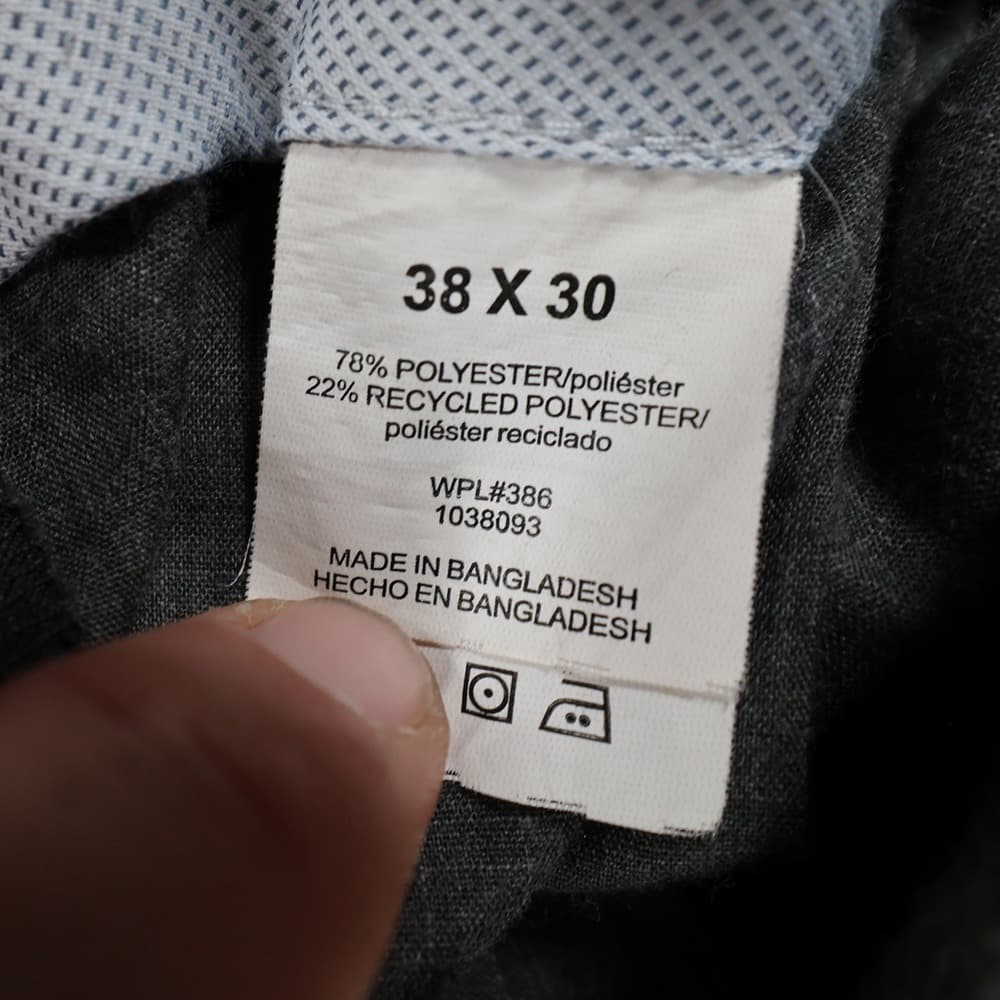 Haggar Trousers Mens 38x30 Gray Excellent Pleated Front Cuffed Dress Pants - Thumbnail 7