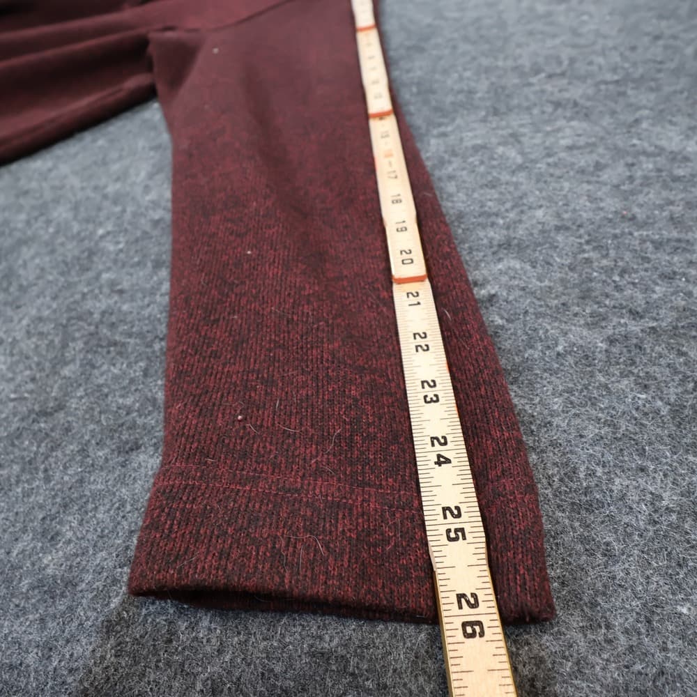 Van Heusen Quarter Zip Mens XL Burgundy Excellent Flex Pullover - Thumbnail 4