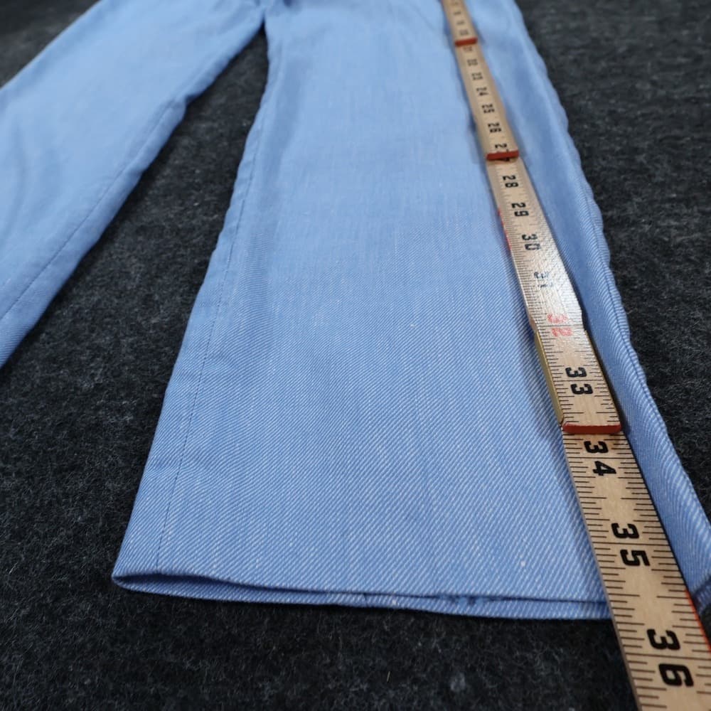 Express Columnist Ankle Pants Womens 4R Light Blue Linen Blend Stretch Mid Rise - Thumbnail 3