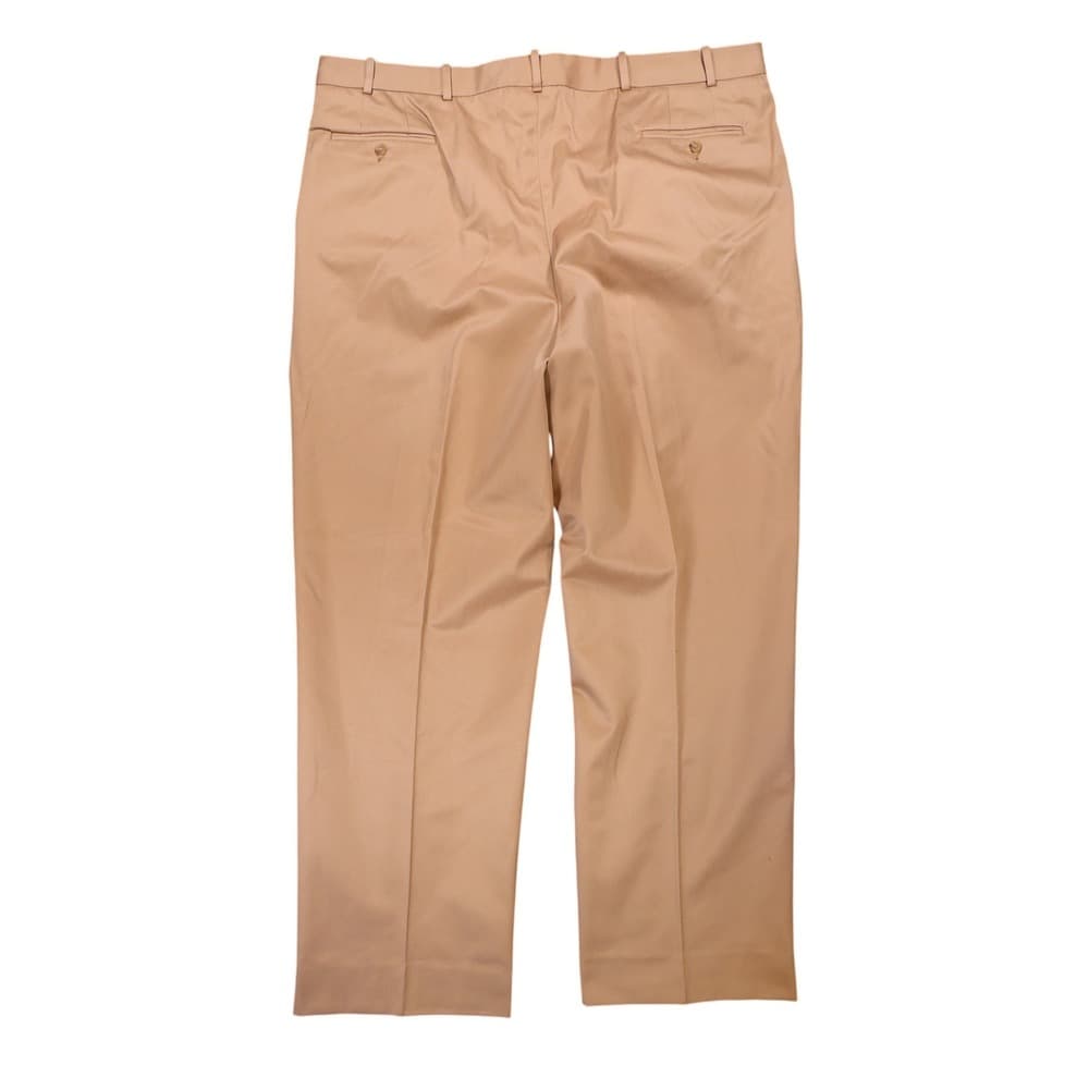 Lands End Chino Pants Mens 44 Tan Pleated Cotton Blend - Thumbnail 3