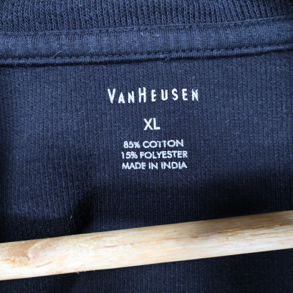 Van Heusen Quarter Zip Pullover Mens XL Gray Excellent Ribbed Texture - Thumbnail 7