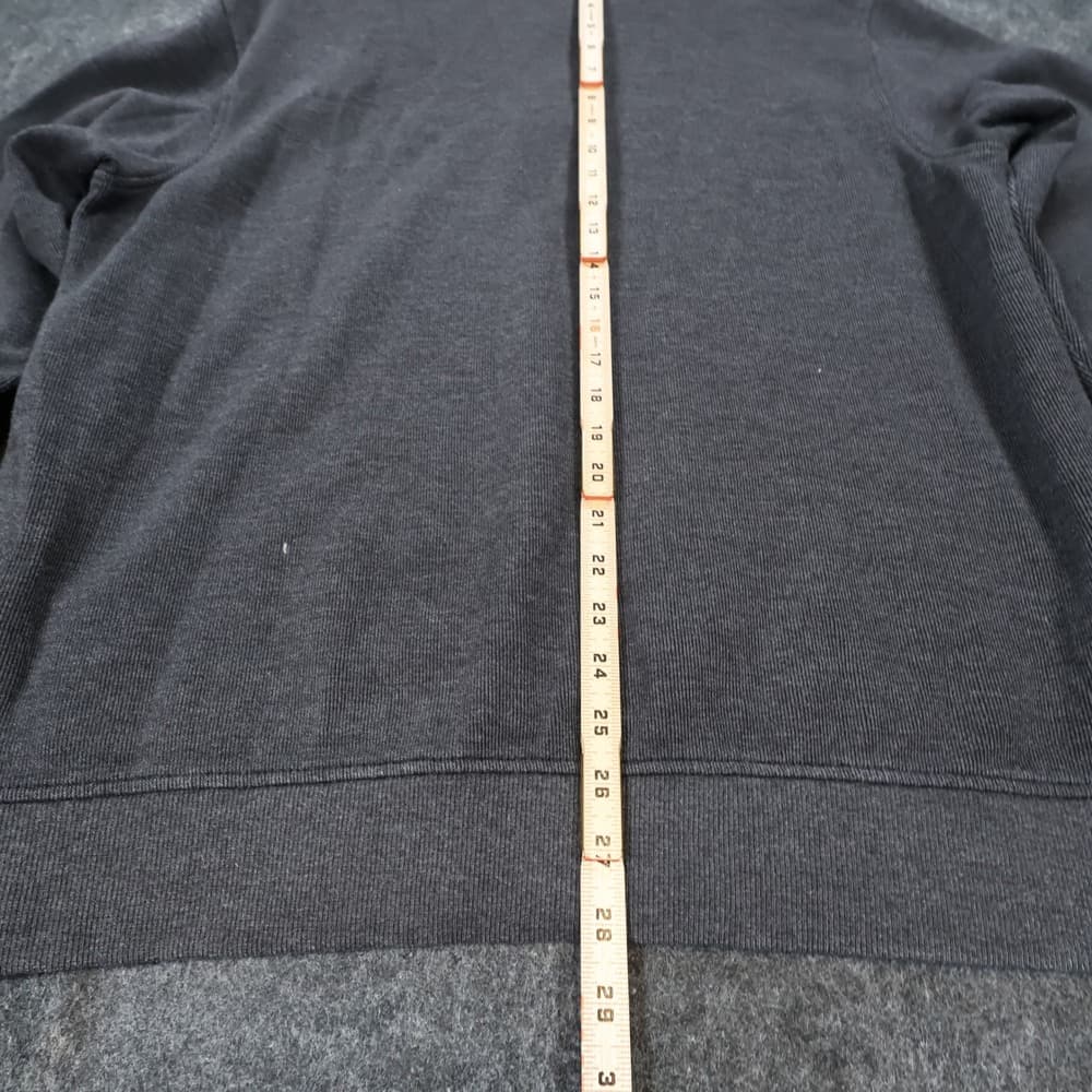 Van Heusen Quarter Zip Pullover Mens XL Gray Excellent Ribbed Texture - Thumbnail 5
