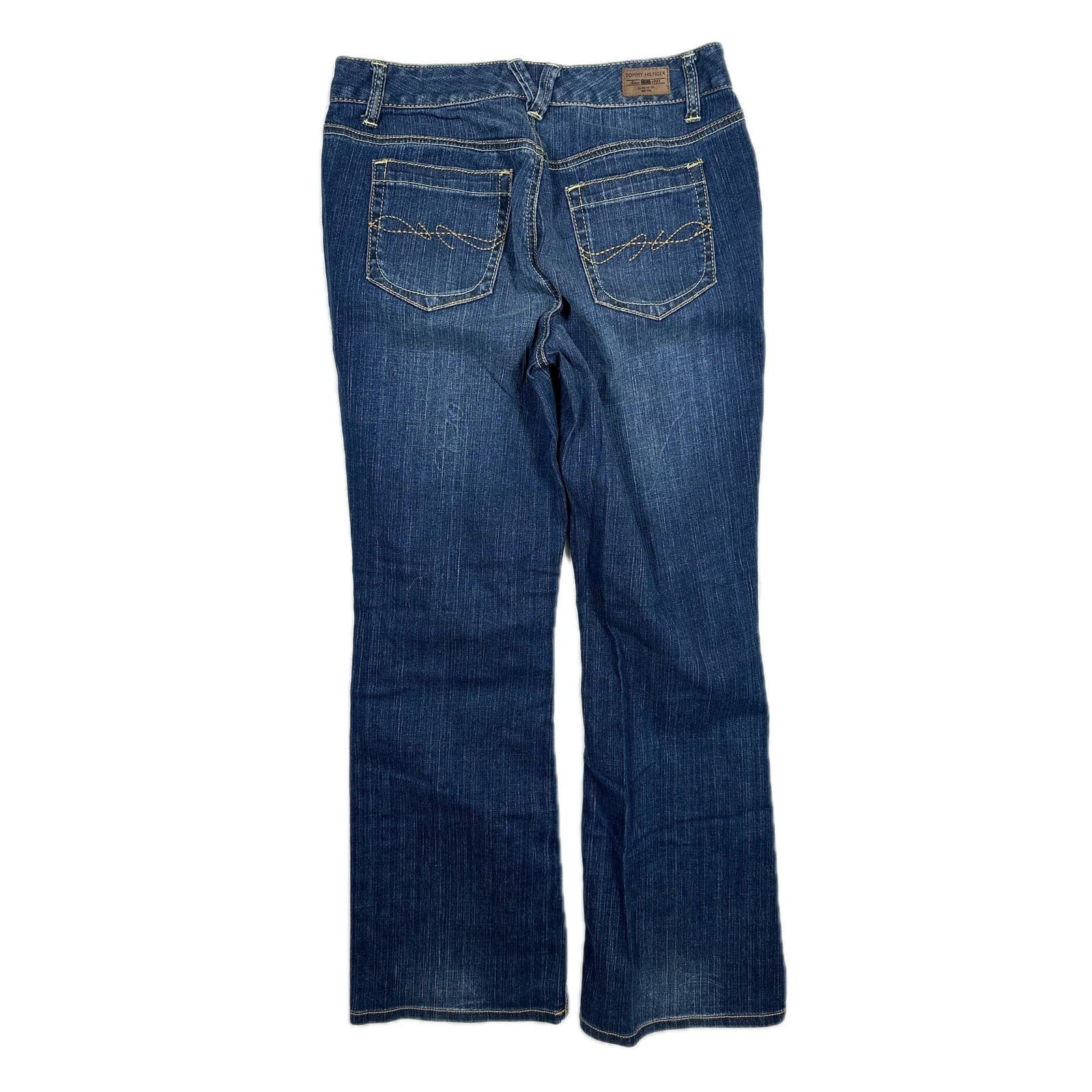 Tommy Hilfiger Women's Blue Wash Denim Jeans Bootcut Style Size 8A - Thumbnail 3
