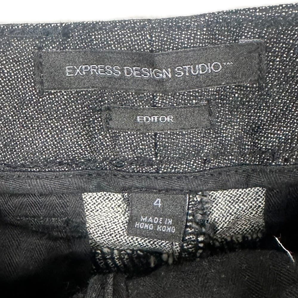 Express Design Studio Dark Wash Denim Wide Leg Pants Size 4 - Thumbnail 5