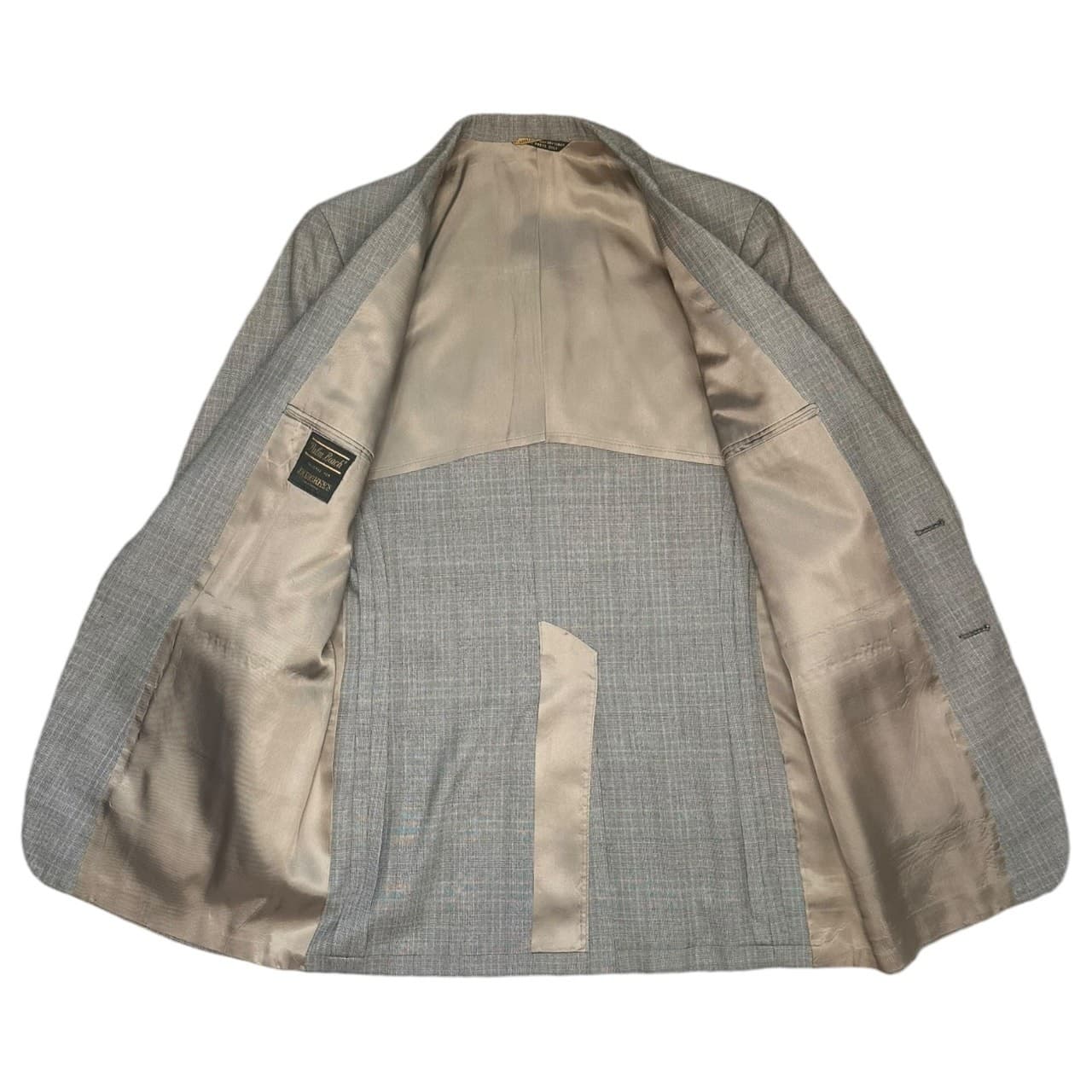 Palm Beach Windowpane Blazer Mens 40R Sport Coat Vintage - Thumbnail 2