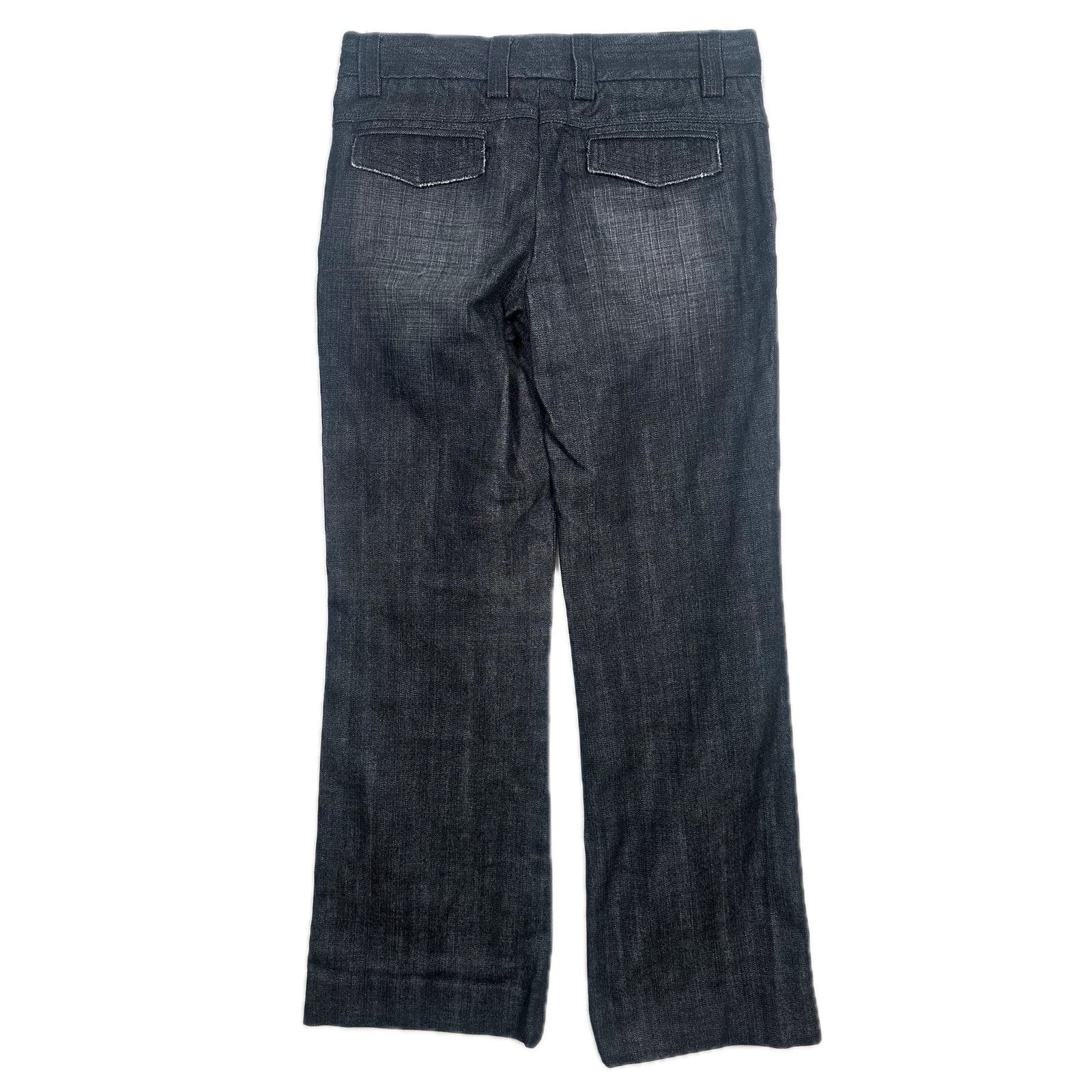 Express Design Studio Dark Wash Denim Wide Leg Pants Size 4 - Thumbnail 2