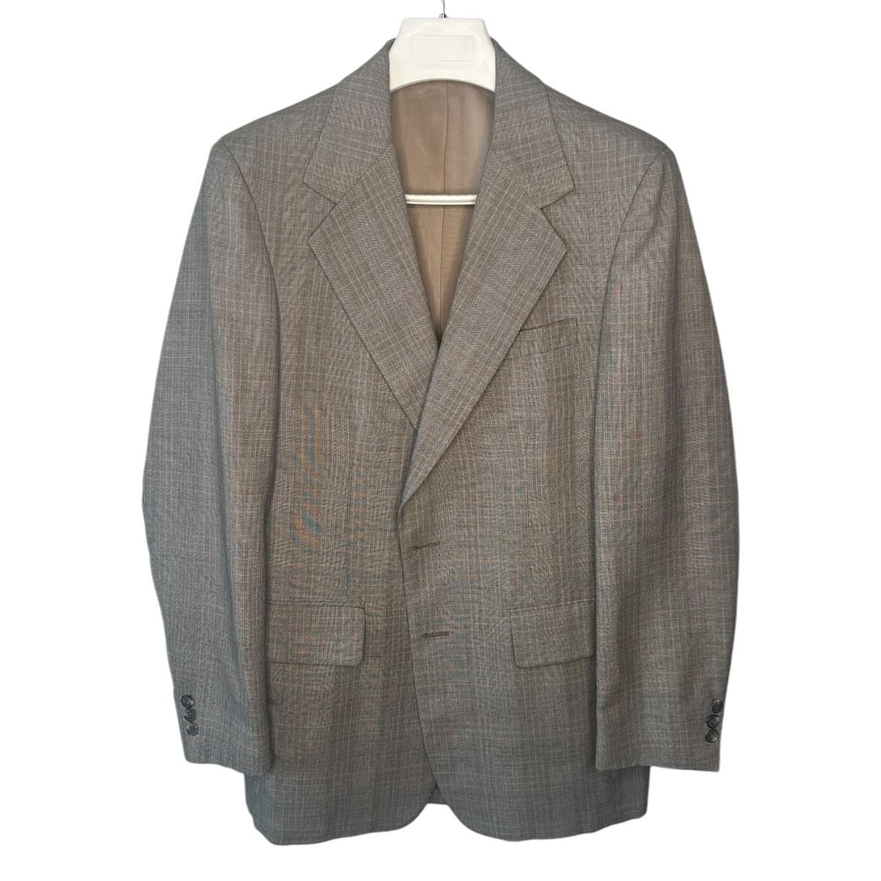 Palm Beach Windowpane Blazer Mens 40R Sport Coat Vintage - Thumbnail 3