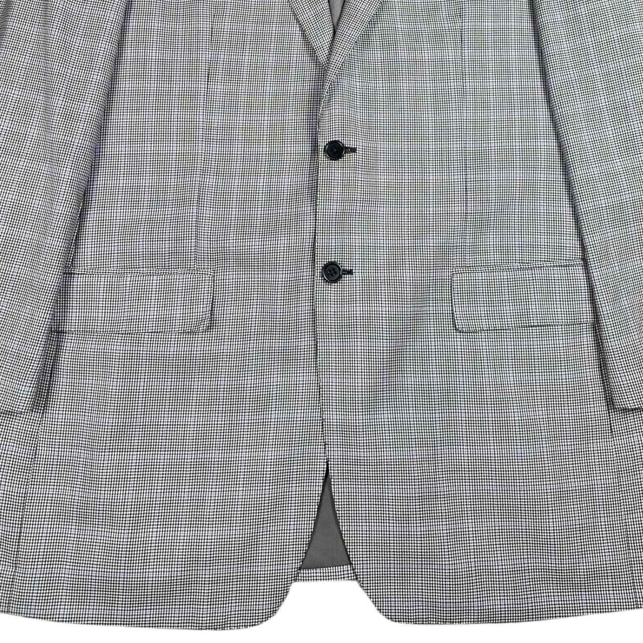 Tom Rogers Jr Blazer Mens 44R Black White Micro Check Suit Jacket - Thumbnail 5