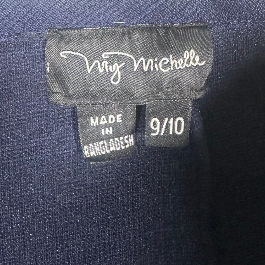 My Michelle Womens Navy Blue Pinstripe Dress Pants Size 9 10 - Thumbnail 5