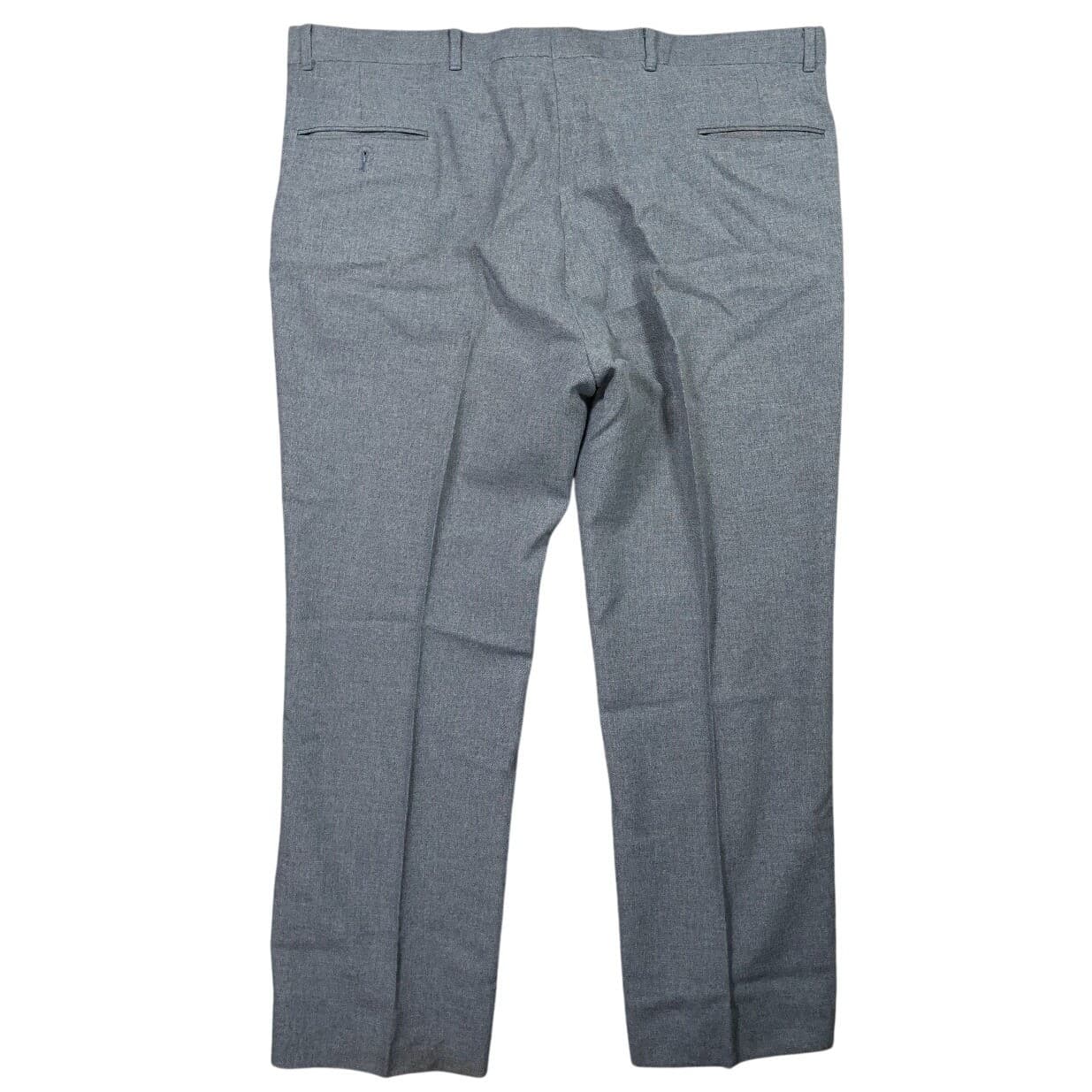 Vintage Unbranded Dress Pants Mens 46 Gray Excellent Textured Trousers 46R W41 - Thumbnail 2