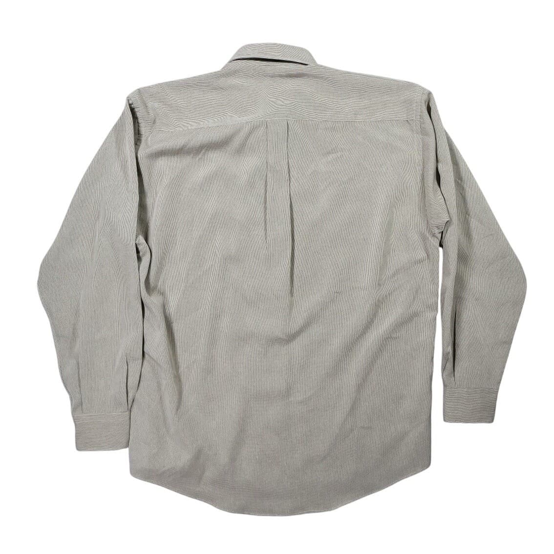 Tom James Button Up Shirt Mens Large Beige Excellent Vintage Microfiber USA Made - Thumbnail 3
