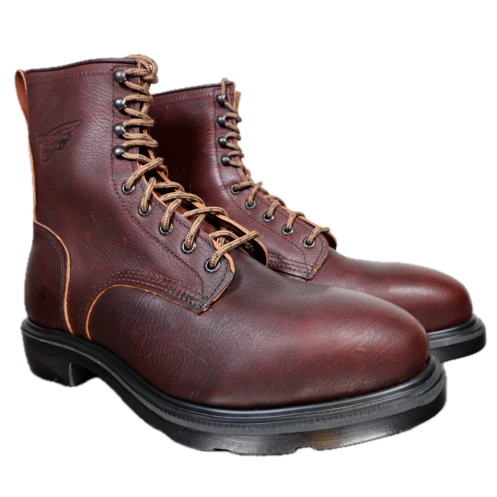 Red Wing 4451 Work Boots Mens 10 Brown Leather Steel Toe EH SuperSole USA - Thumbnail 2