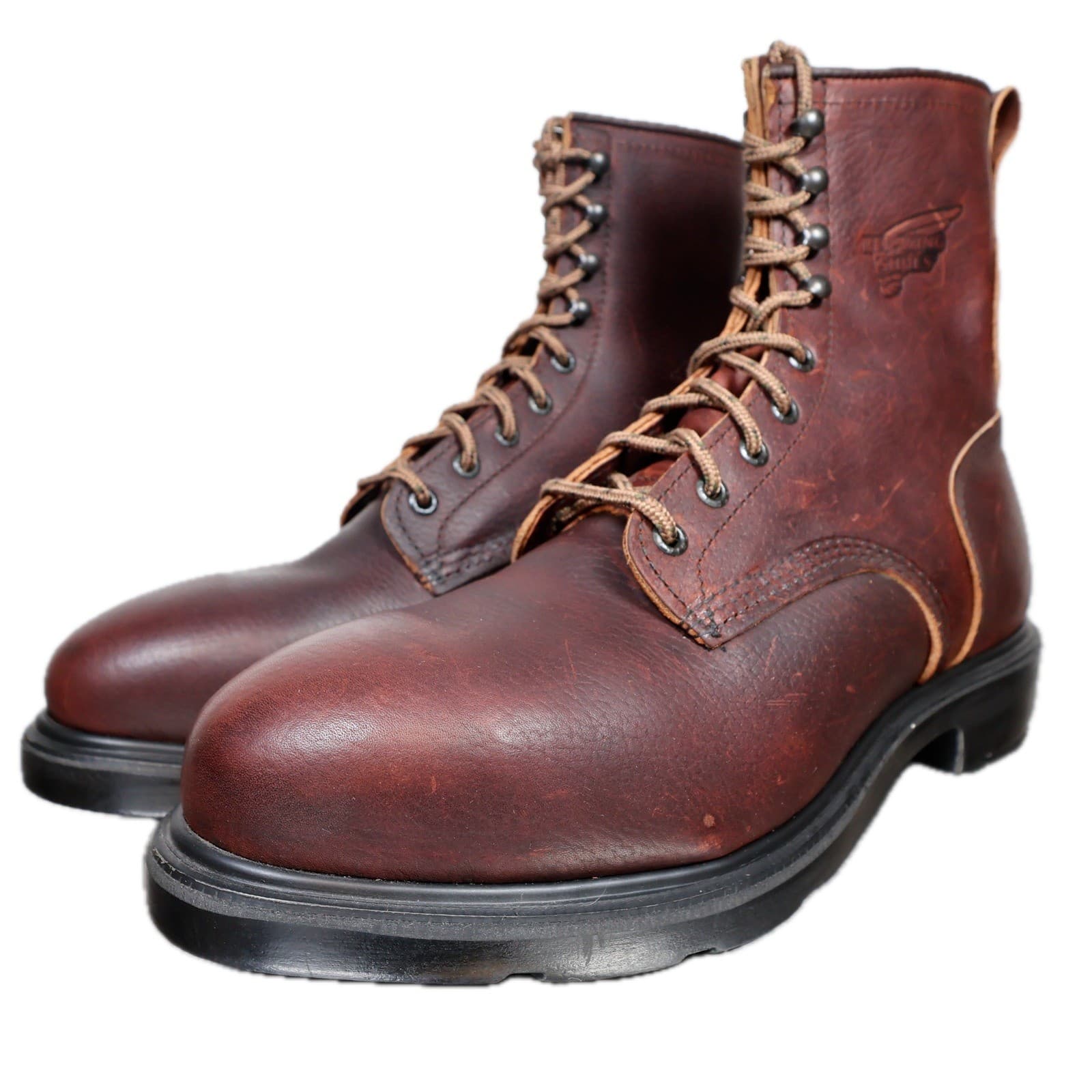 Red Wing 4451 Work Boots Mens 10 Brown Leather Steel Toe EH SuperSole USA - Thumbnail 3