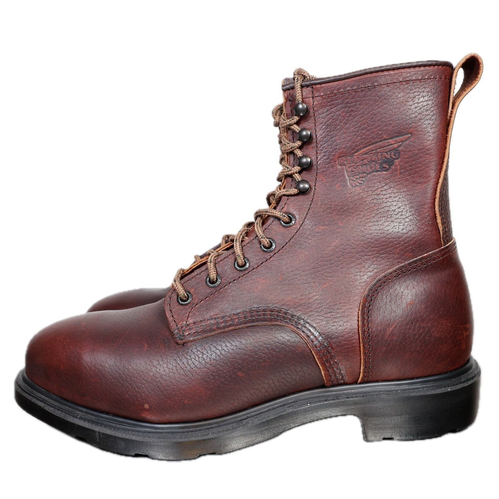 Red Wing 4451 Work Boots Mens 10 Brown Leather Steel Toe EH SuperSole USA - Thumbnail 4