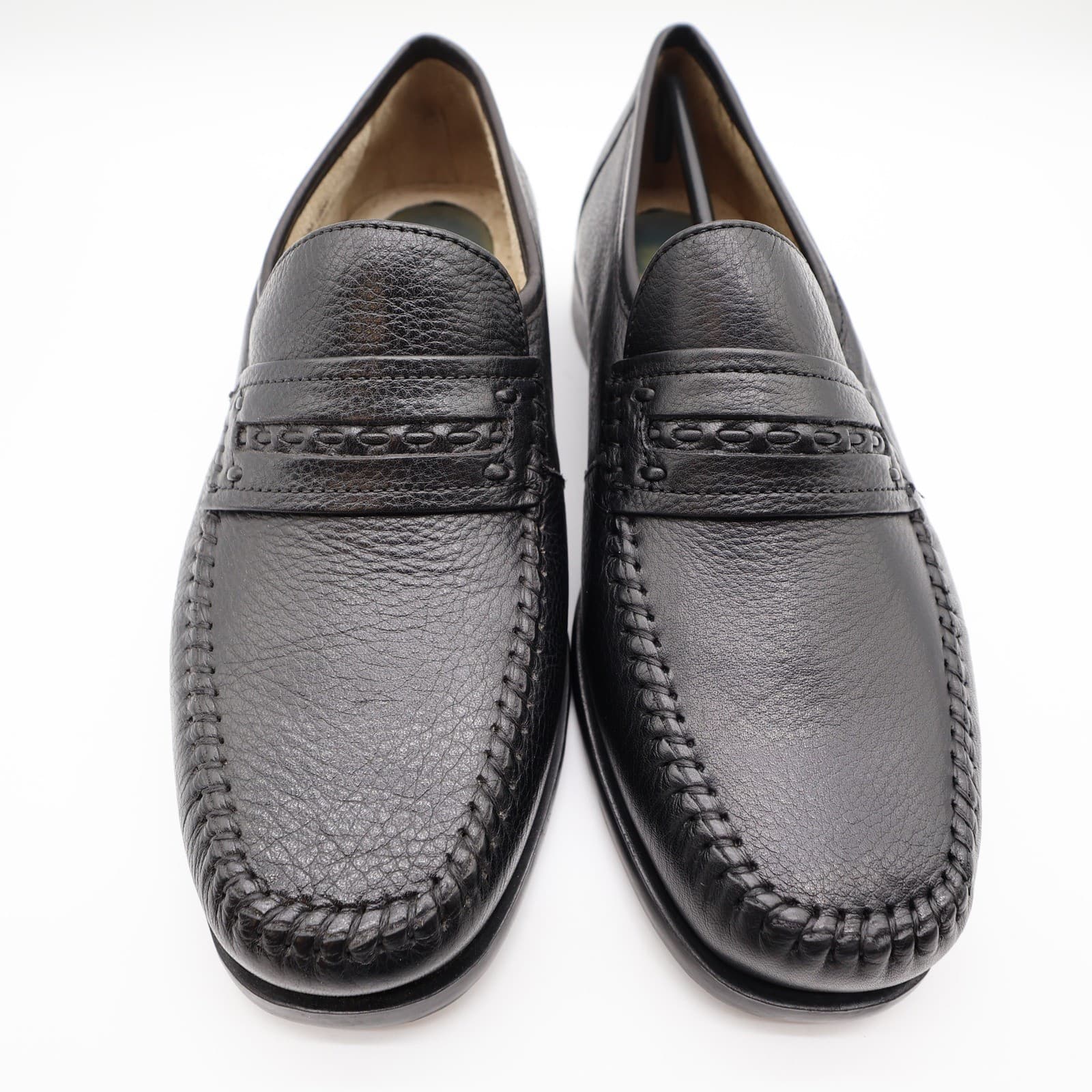 Nunn Bush Edgar Loafers Men's 9 Black Leather Comfort Gel Slip-On - Thumbnail 3
