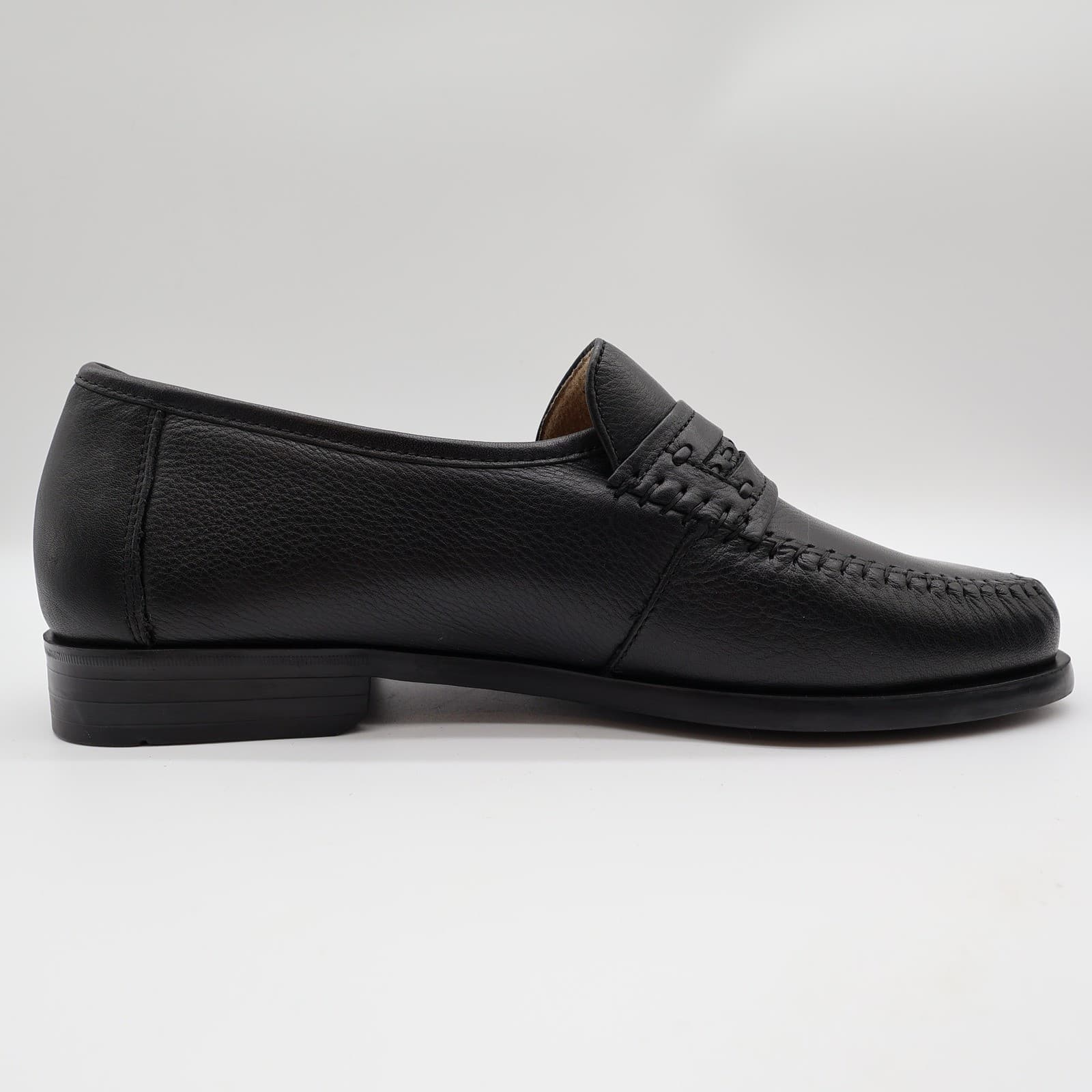 Nunn Bush Edgar Loafers Men's 9 Black Leather Comfort Gel Slip-On - Thumbnail 8