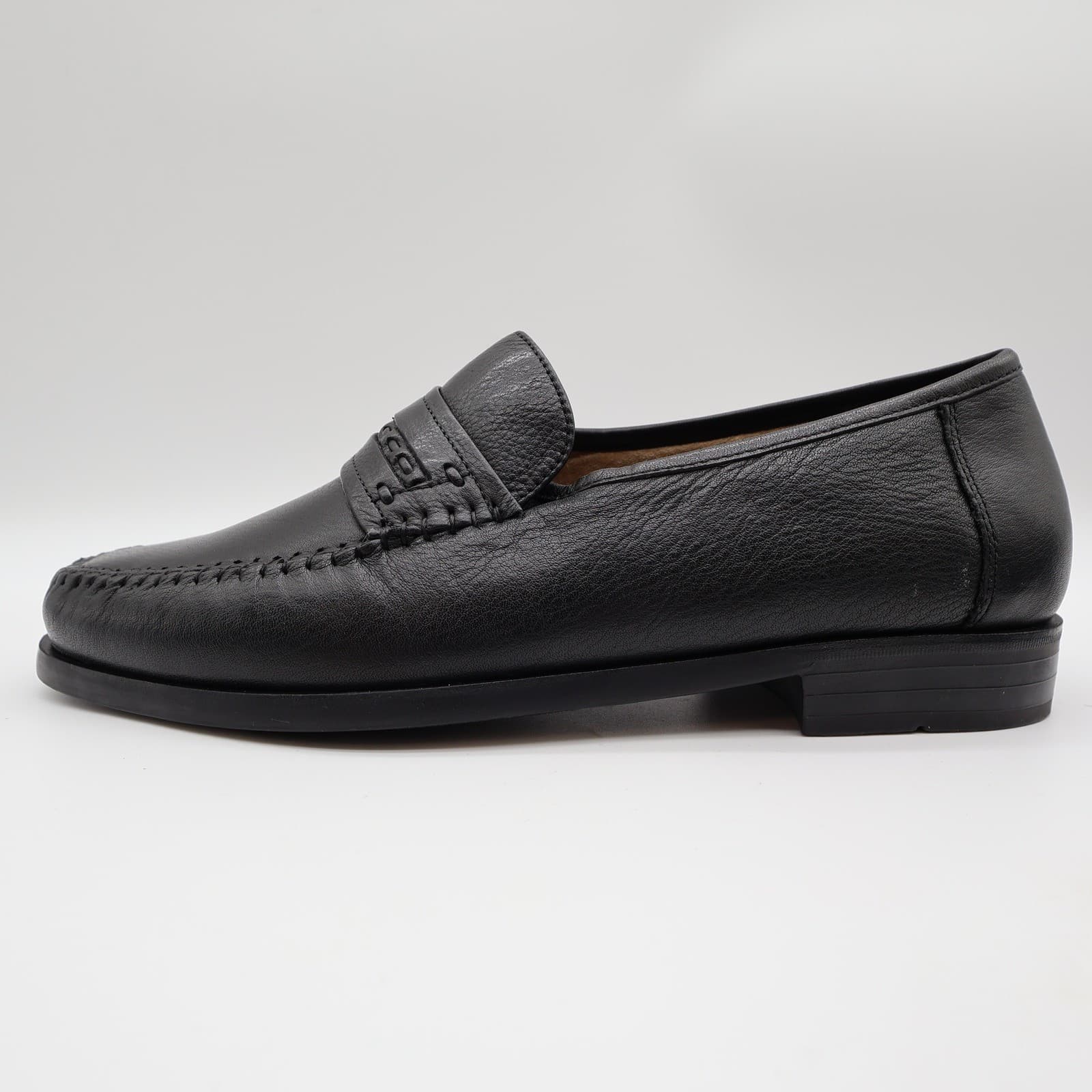 Nunn Bush Edgar Loafers Men's 9 Black Leather Comfort Gel Slip-On - Thumbnail 9