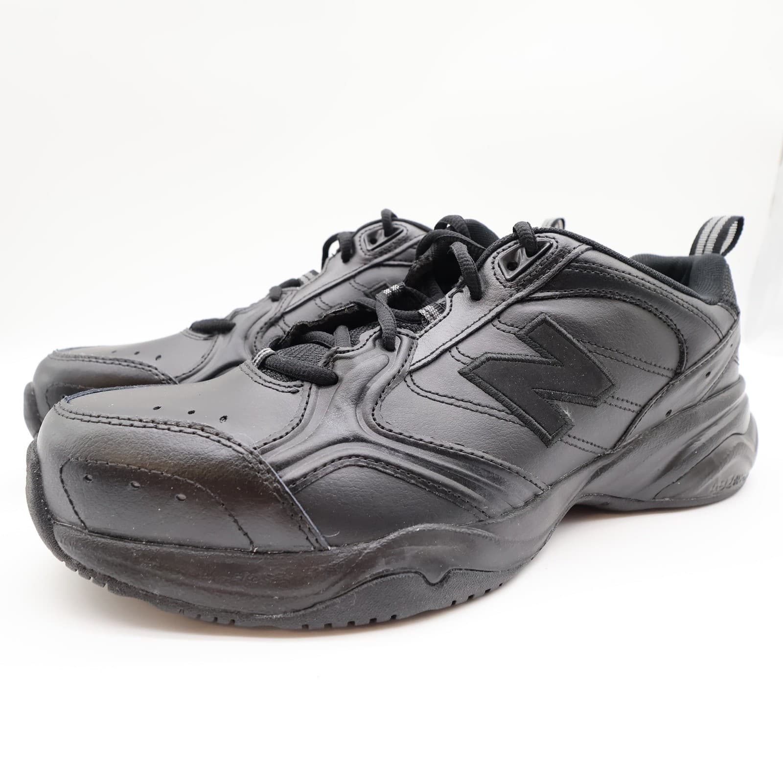 New Balance 624 Men's 10 2E Black Leather Wide Training Shoes MX624AB2 - Thumbnail 3