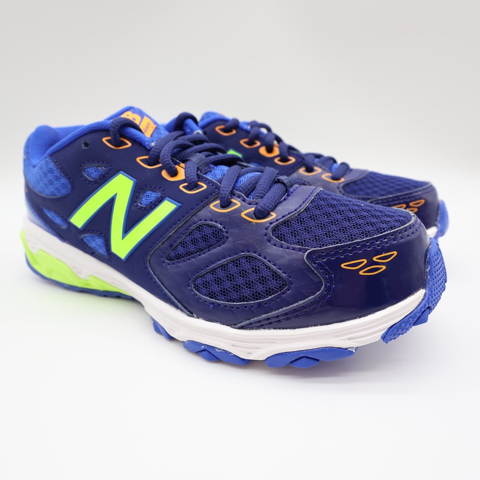 New Balance 680 Running Shoes Kids 4.5 Blue Mesh TechRide KR680BTY - Thumbnail 2