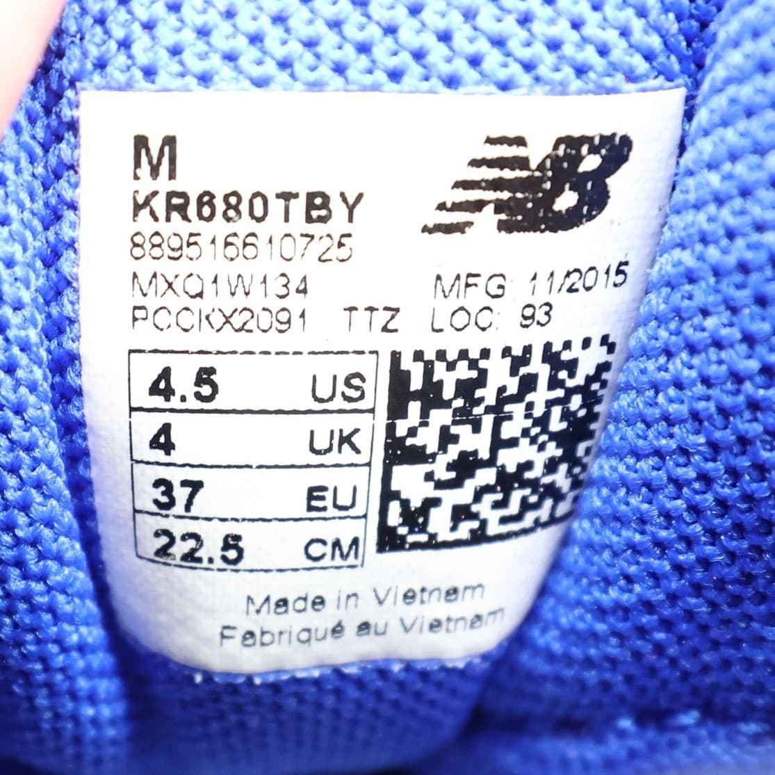 New Balance 680 Running Shoes Kids 4.5 Blue Mesh TechRide KR680BTY - Thumbnail 7