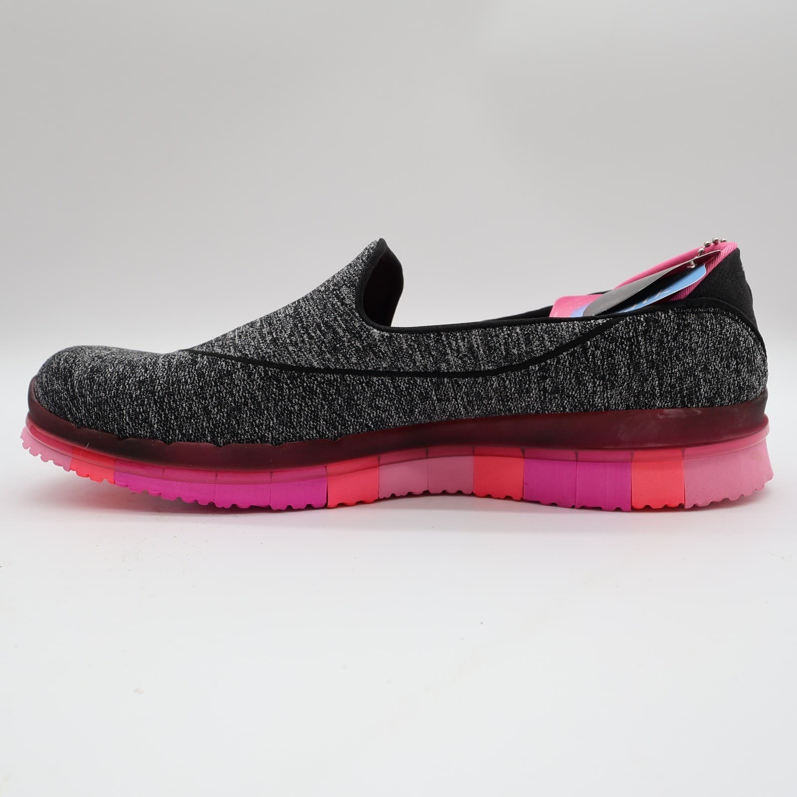Skechers Go Flex Walk Women's 9.5 Black Hot Pink Slip-On Walking Shoes - Thumbnail 12