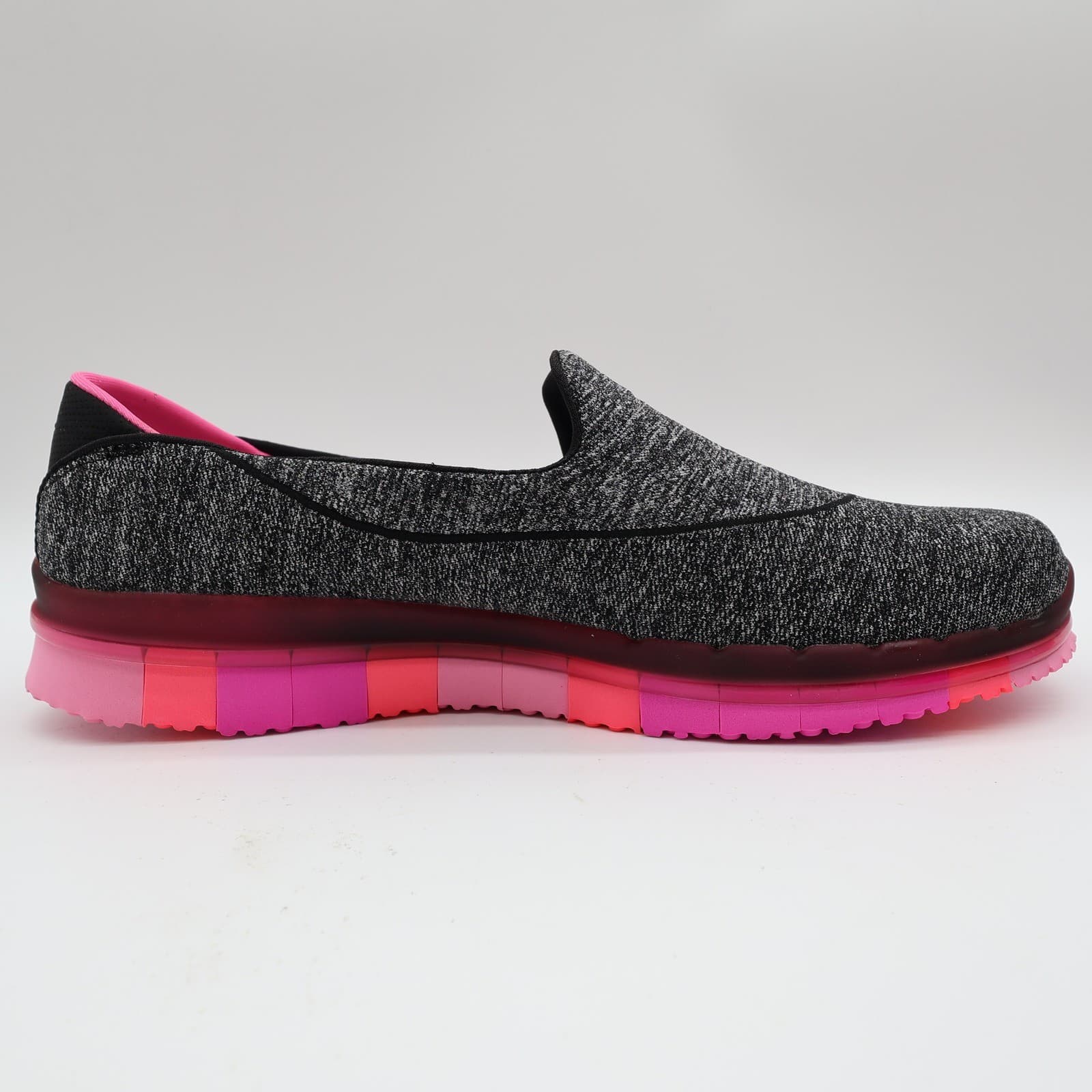 Skechers Go Flex Walk Women's 9.5 Black Hot Pink Slip-On Walking Shoes - Thumbnail 10
