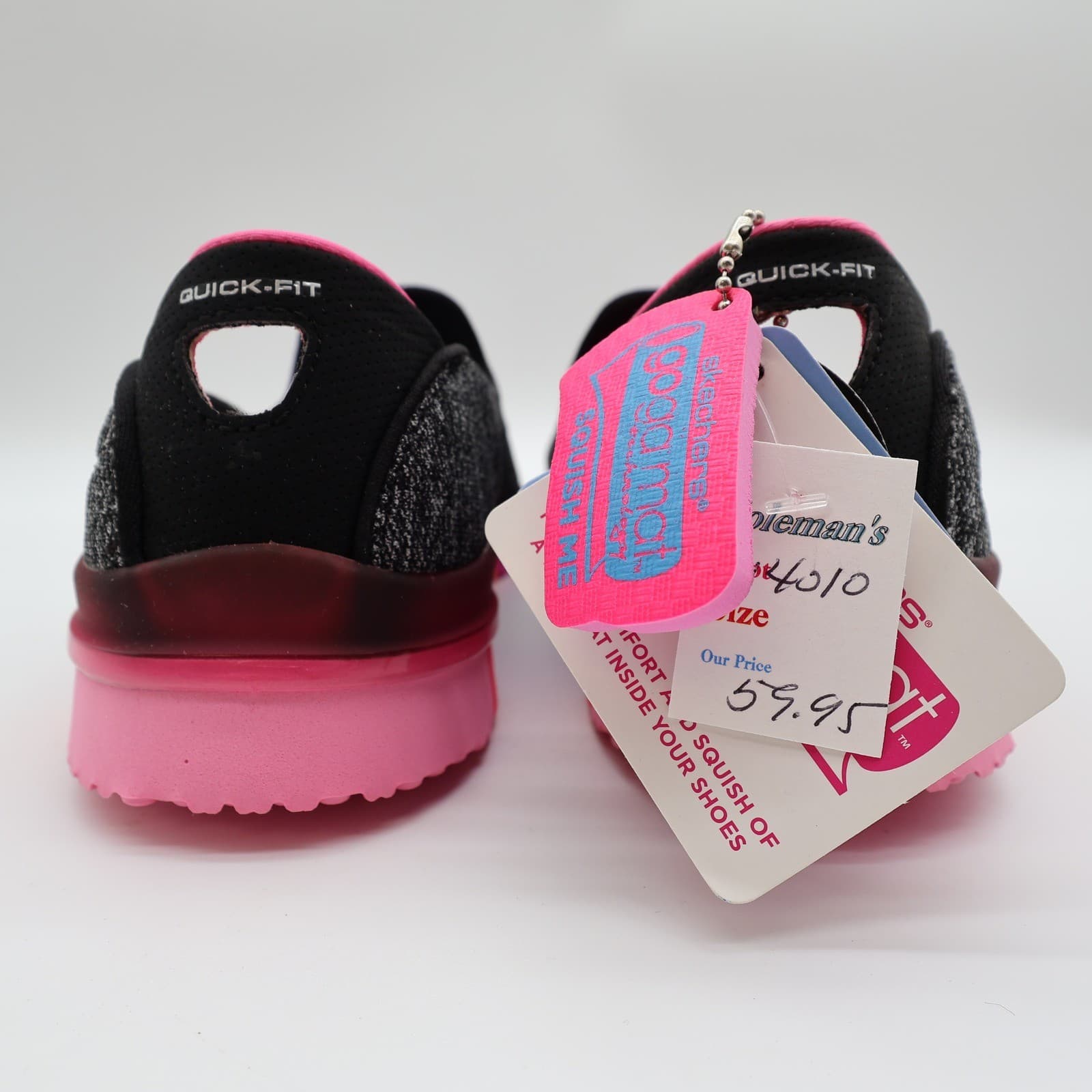 Skechers Go Flex Walk Women's 9.5 Black Hot Pink Slip-On Walking Shoes - Thumbnail 5