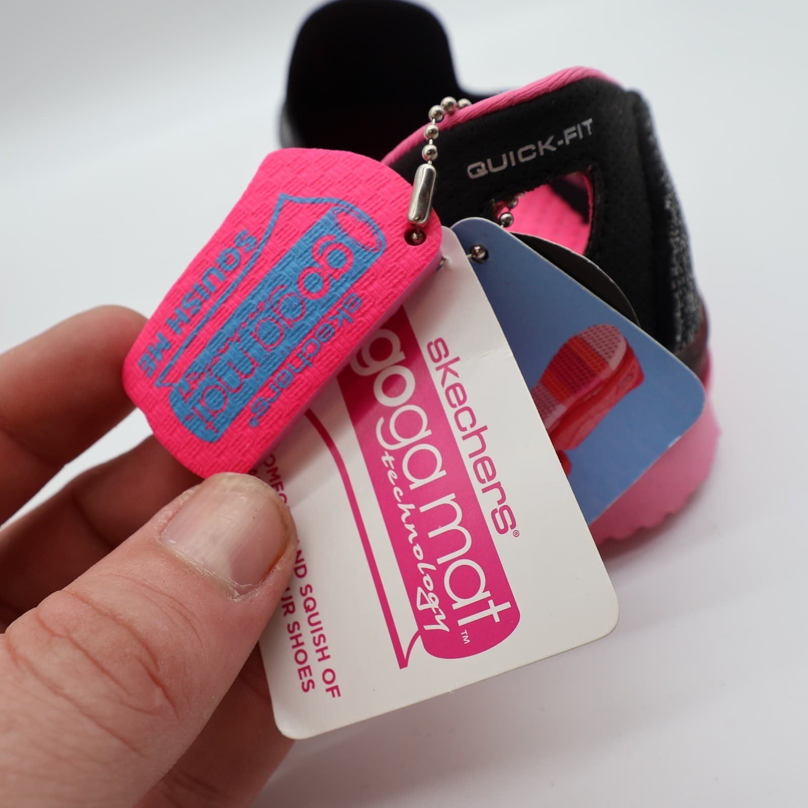 Skechers Go Flex Walk Women's 9.5 Black Hot Pink Slip-On Walking Shoes - Thumbnail 7