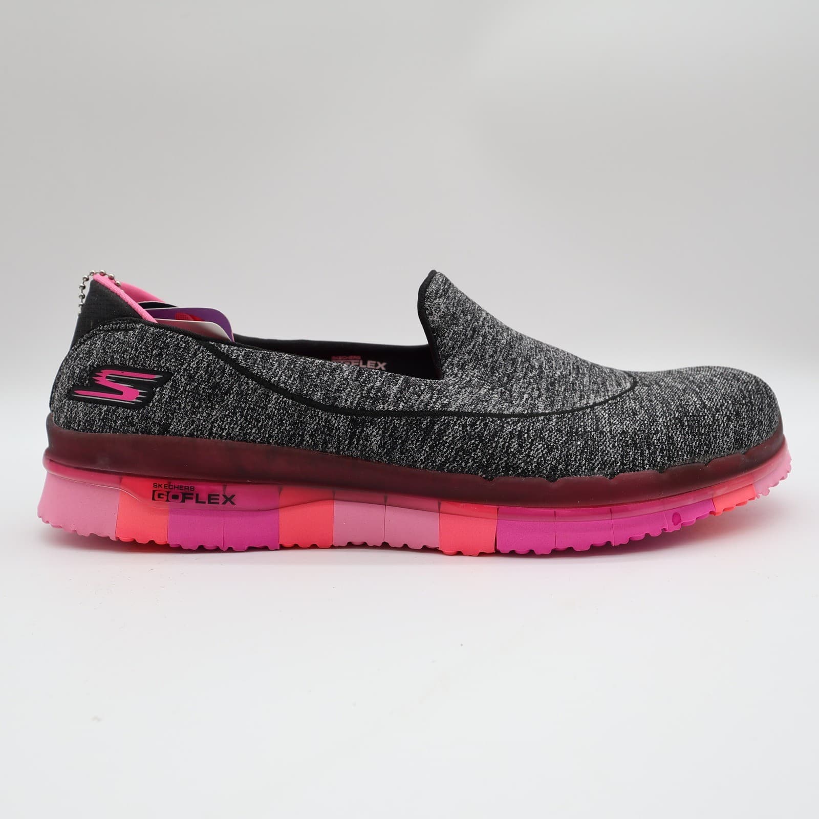 Skechers Go Flex Walk Women's 9.5 Black Hot Pink Slip-On Walking Shoes - Thumbnail 13