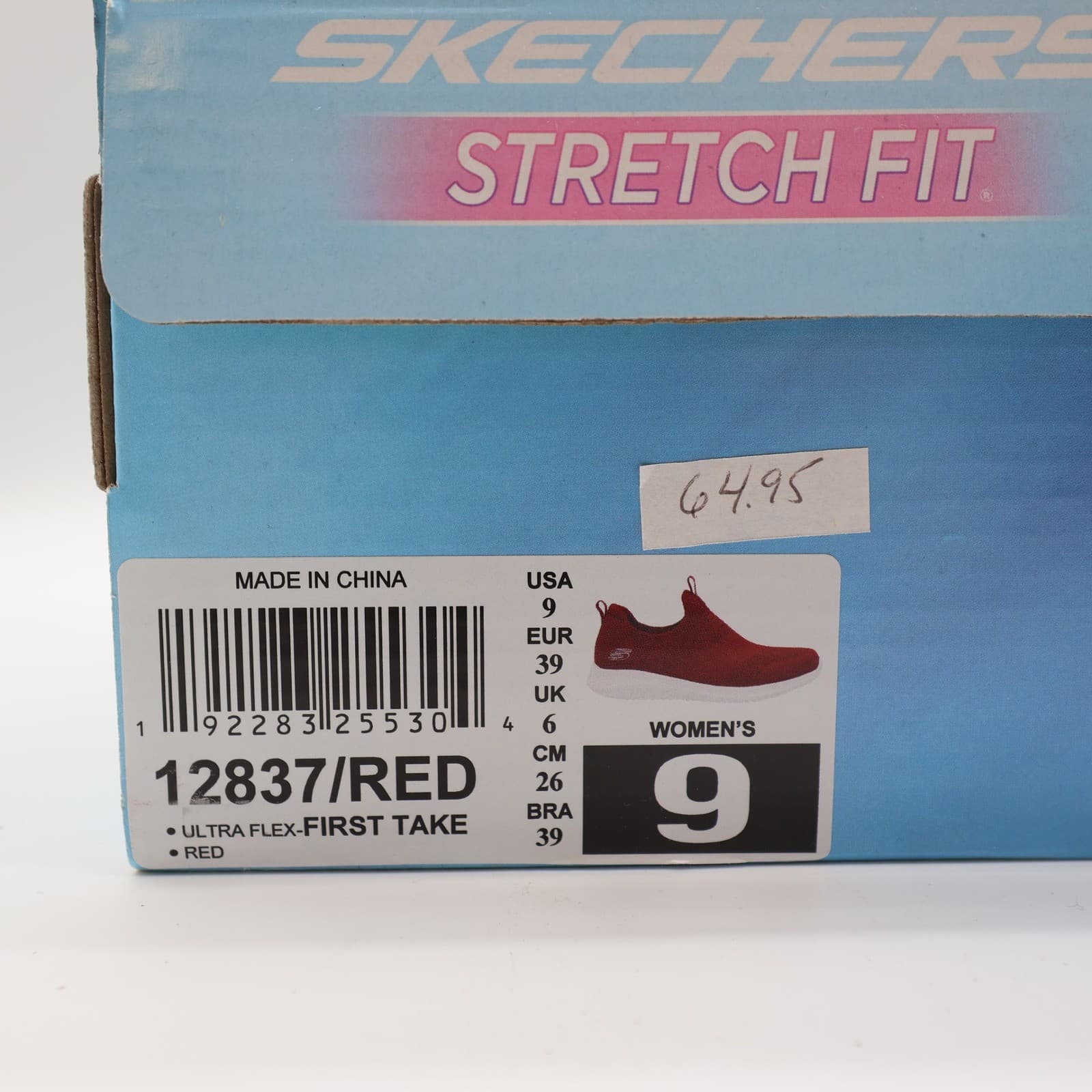 Skechers Ultra Flex First Take Women's Red Slip-On Sneakers Size 9 - Thumbnail 8