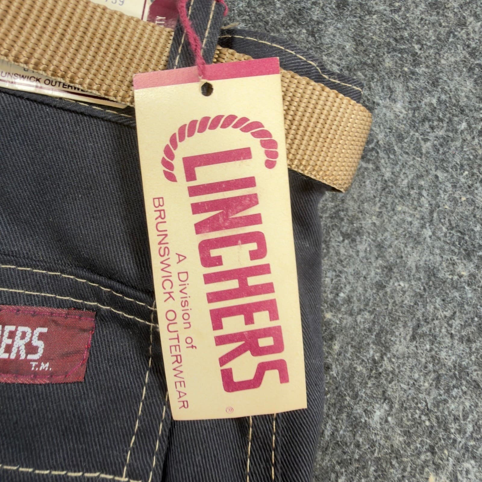 Clinchers Carpenter Pants Girls 10 Navy Blue Cotton Blend Vintage 70s NOS - Thumbnail 8