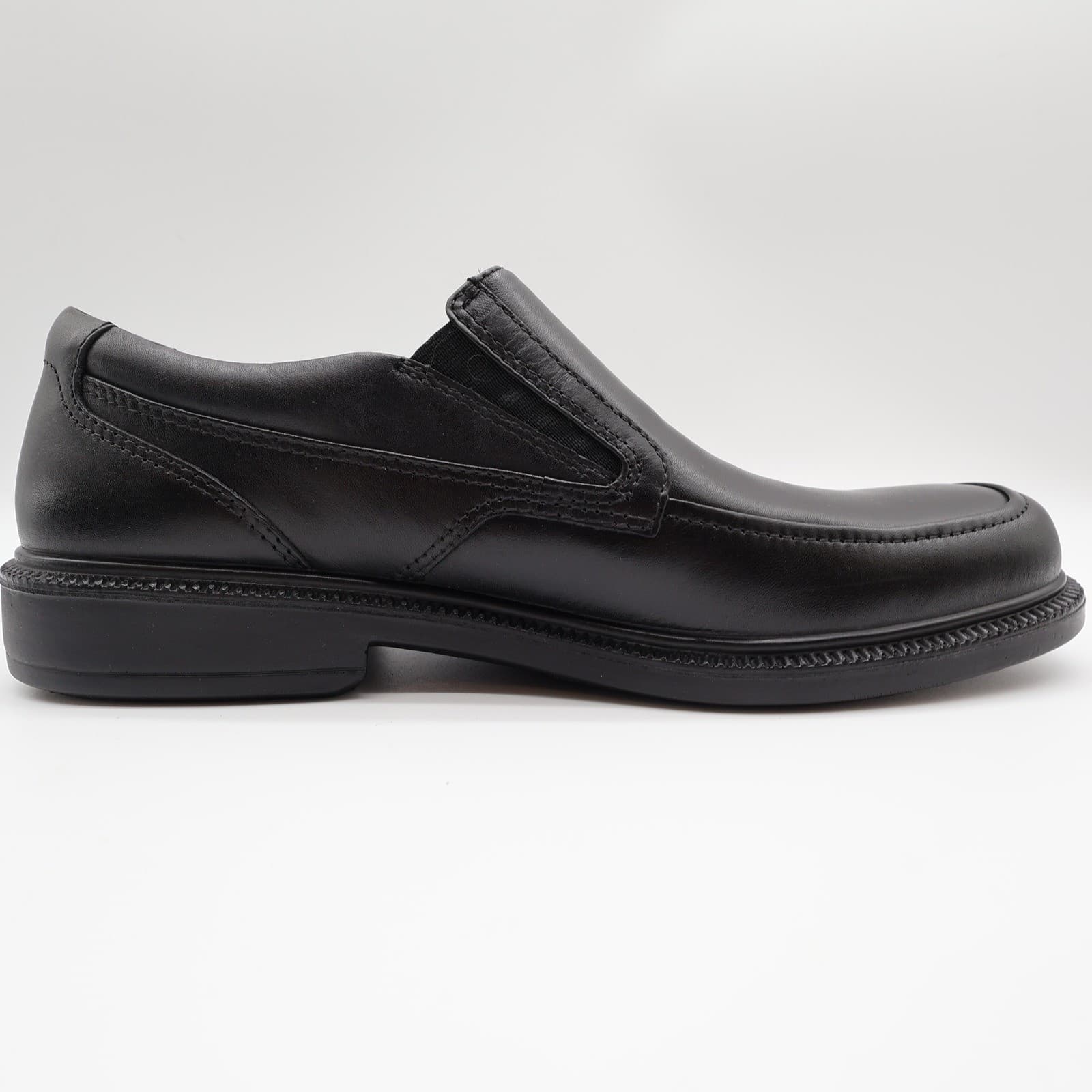 Hush Puppies Men's 10.5 Black Leather Waterproof Slip-On Loafers - Thumbnail 12