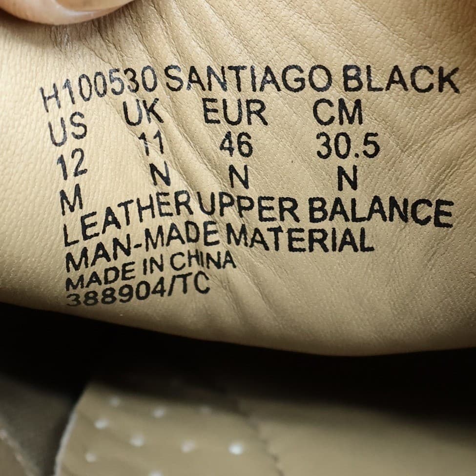 Hush Puppies Santiago Men's 12 Black Leather Slip-On Dress Loafers - Thumbnail 7