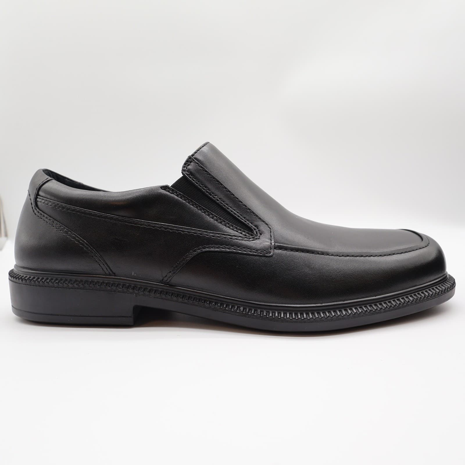 Hush Puppies Leverage Men's 12W Black Leather Waterproof Slip-On Shoes - Thumbnail 10