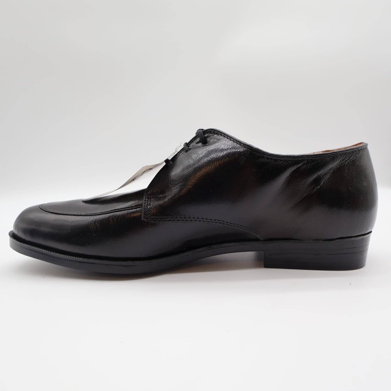 Nunn Bush Apron Toe Oxford Dress Shoes Mens 8 Black Leather Vintage. NOS - Thumbnail 15